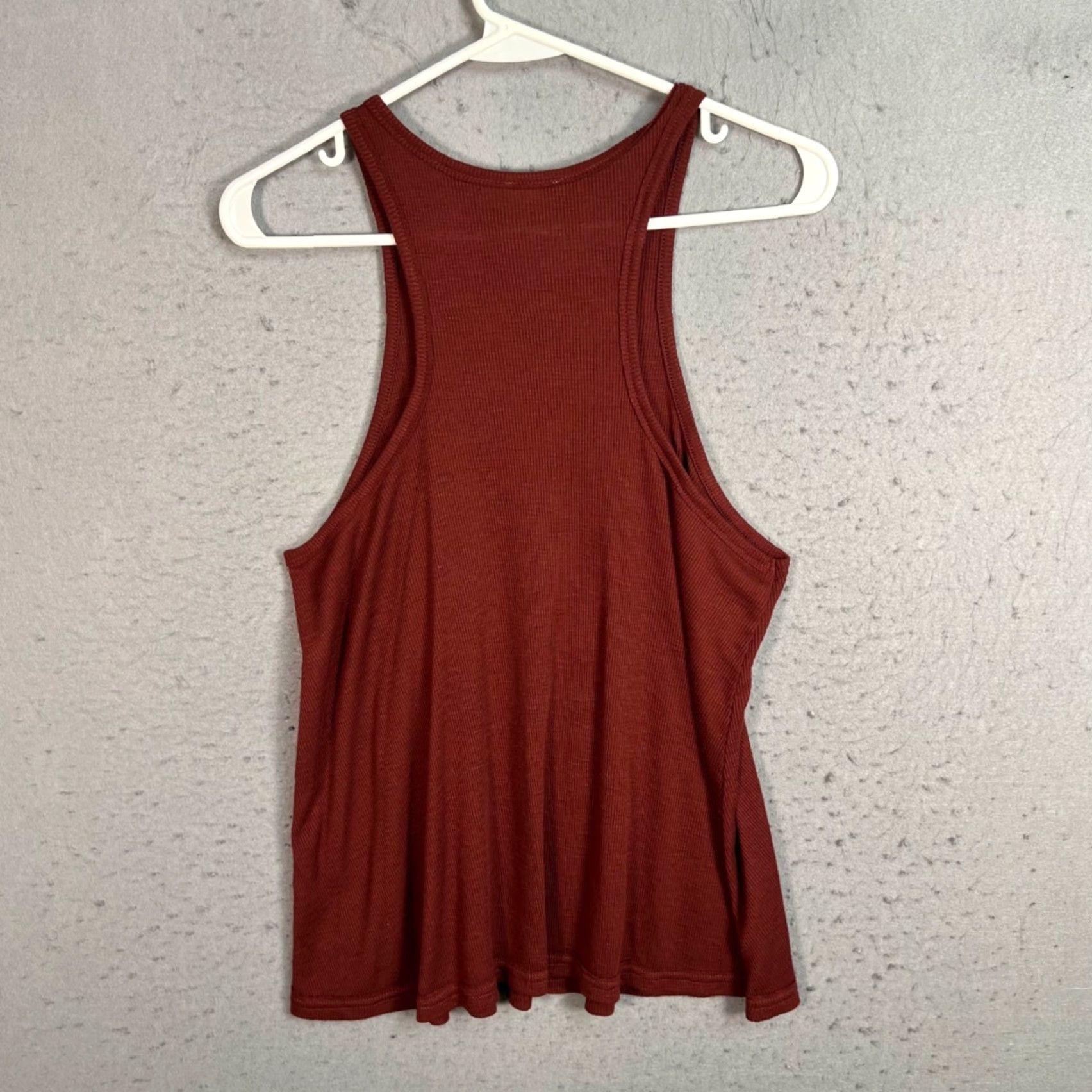 Free People Free People Tank Womens Medium Red Rust Ribbed Sleeveless Pullover Activewear Summer Spring Shirt Size M / US 6-8 / IT 42-44 - 2 Thumbnail