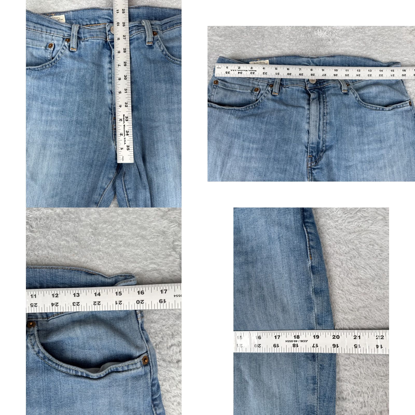 Levi's Levi's Jeans Adult 34 Blue Denim 511 Cotton Blend Regular 5-Pocket Design Vintage No Size US 34 / EU 50 - 9 Thumbnail