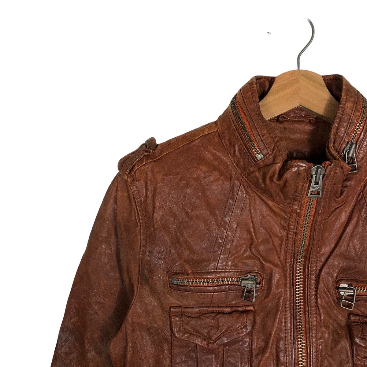 Japanese Brand 🔥90’s Vintage Bomber Leather Jacket Inspire Schott Perfecto Size US S / EU 44-46 / 1 - 7 Thumbnail