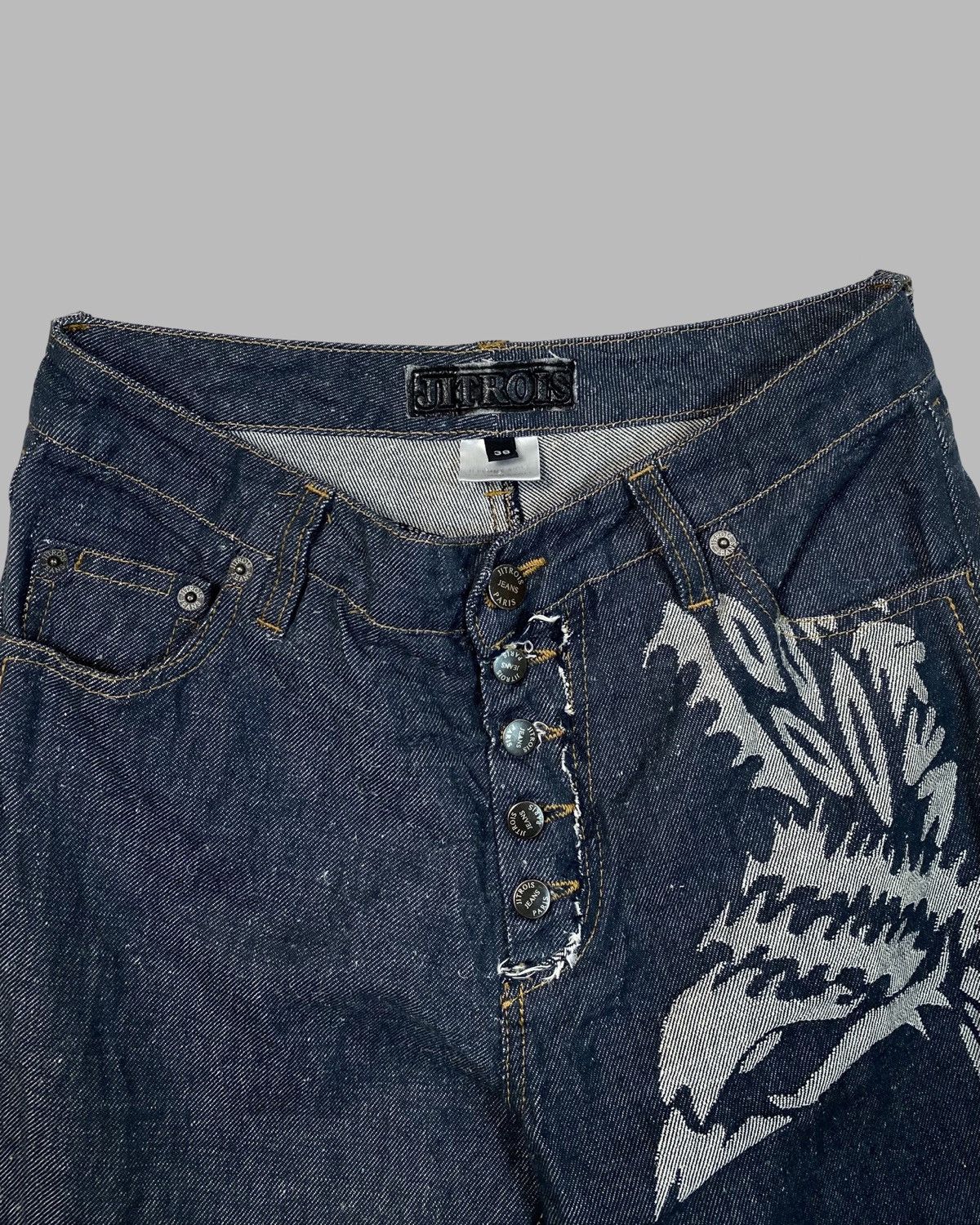 Designer × Jitrois Jitrois Archival Scorched Logo Bootcut flared jeans pants Size 27" / US 4 / IT 40 - 3 Thumbnail