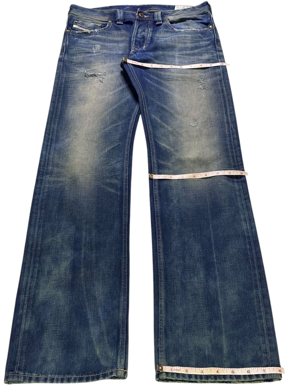 Diesel Vintage Diesel Larkee Rusty Mud Wash Distressed Loose Jeans Size US 31 - 13 Thumbnail