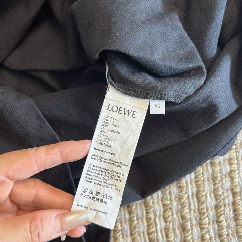Loewe LOEWE Black embroidered logo short sleeves Size US XS / EU 42 / 0 - 4 Thumbnail