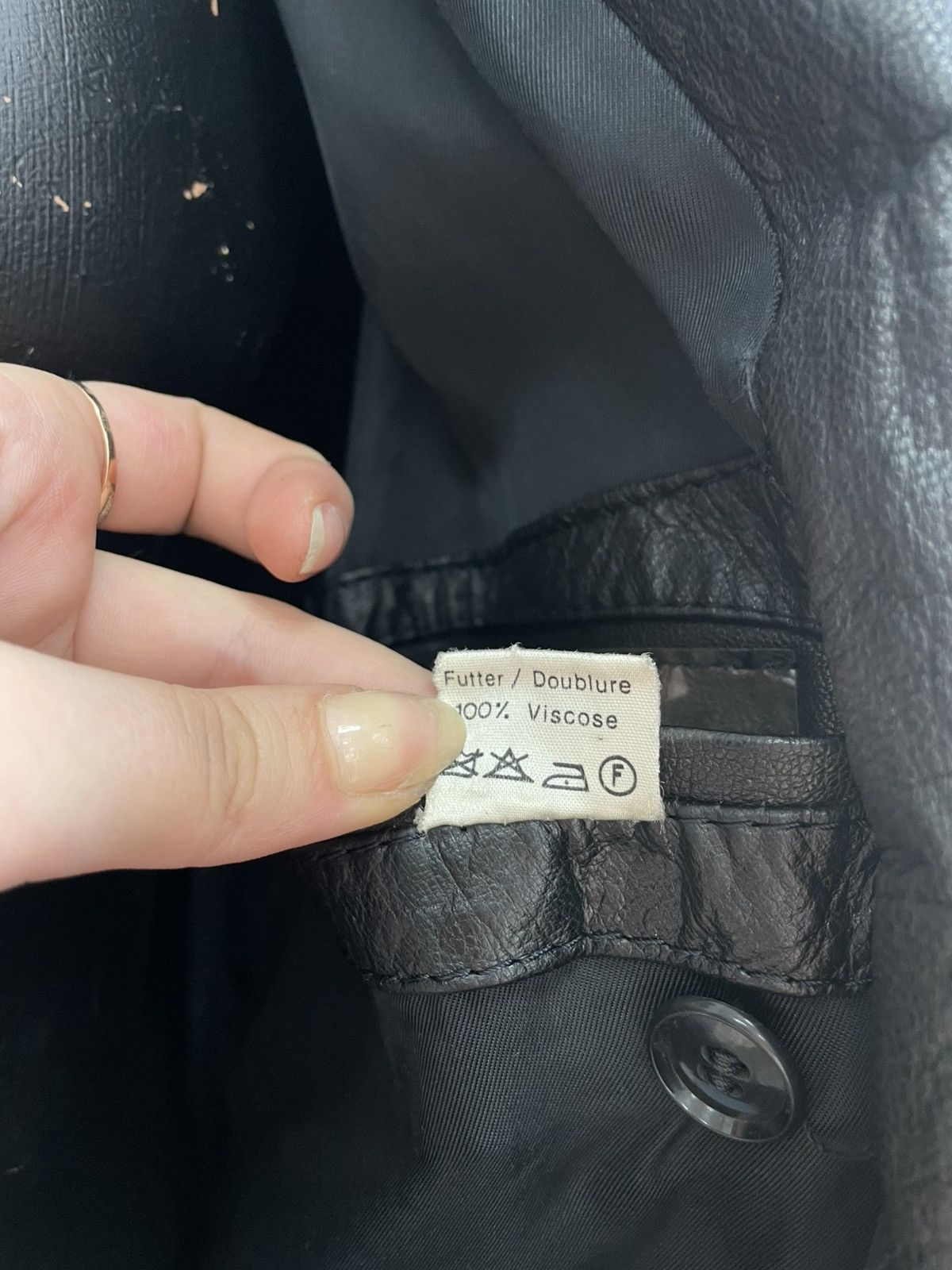 Diesel Vintage POLICE button up japanese leather jacket 90s Size US L / EU 52-54 / 3 - 13 Thumbnail