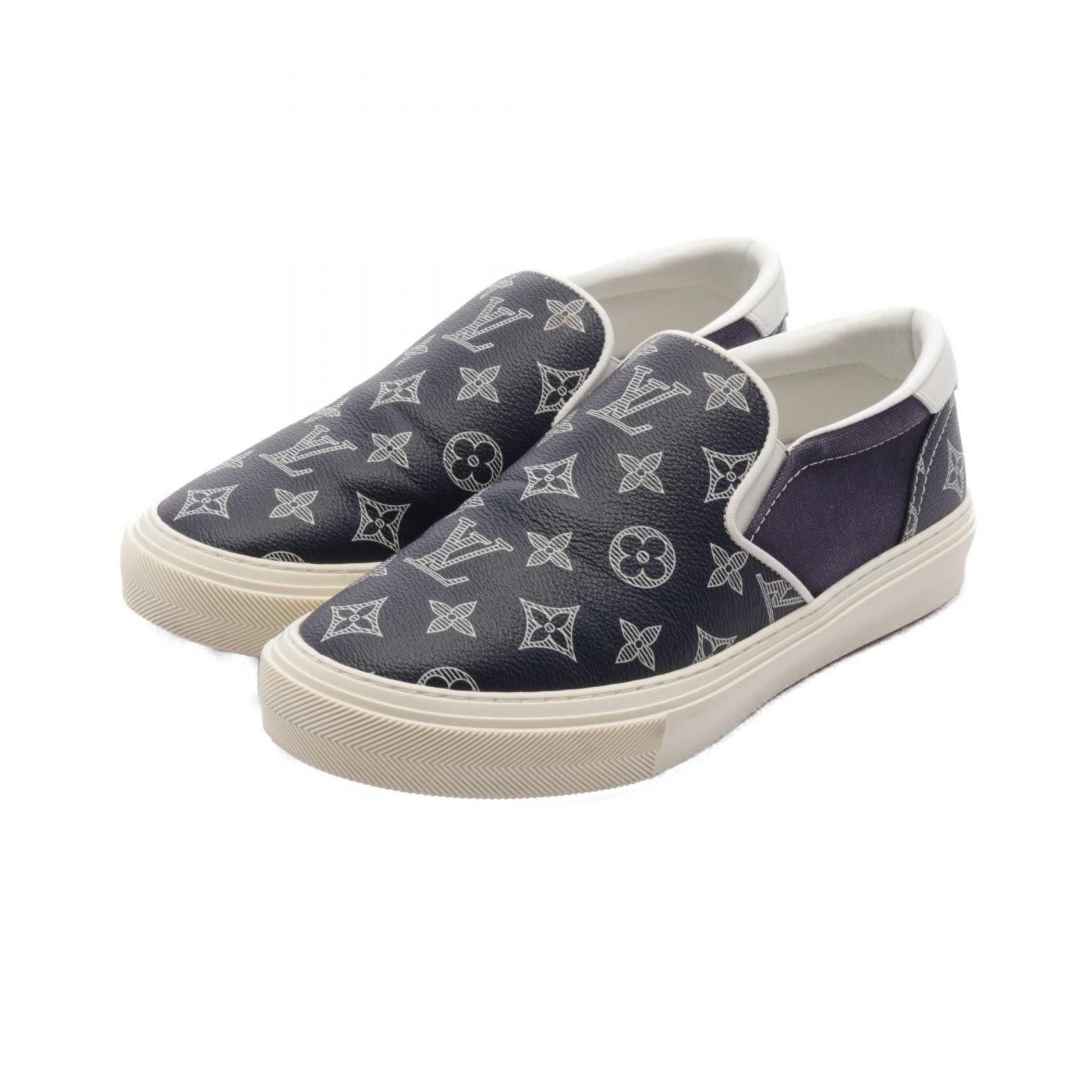 Louis Vuitton Louis Vuitton Trocadero Line Monogram Leather Canvas Slip-On Shoes Canvas Shoes in Blue