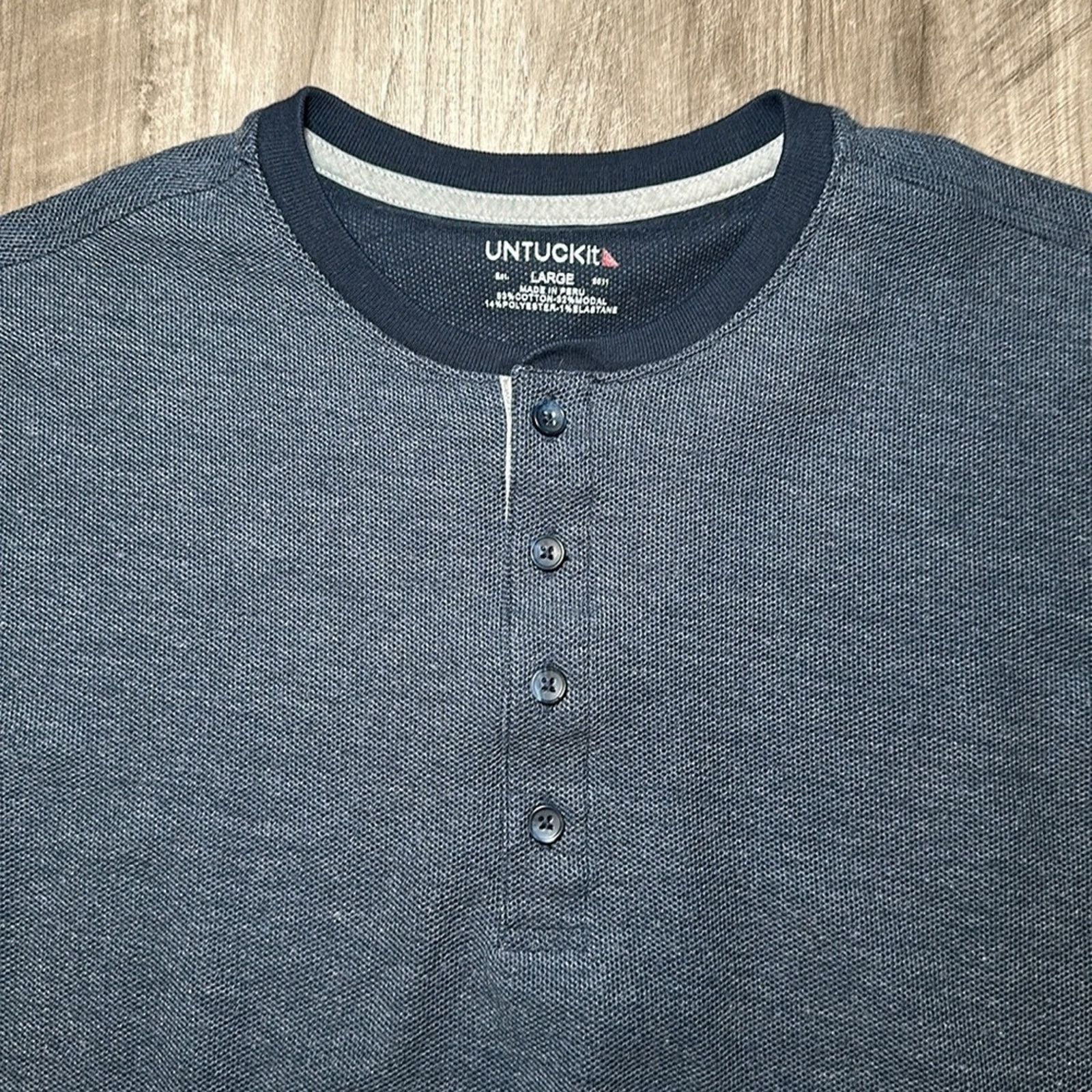 UNTUCKit UNTUCKit Saunter Long Sleeve Regular Thermal Henley - Large Size US L / EU 52-54 / 3 - 5 Thumbnail