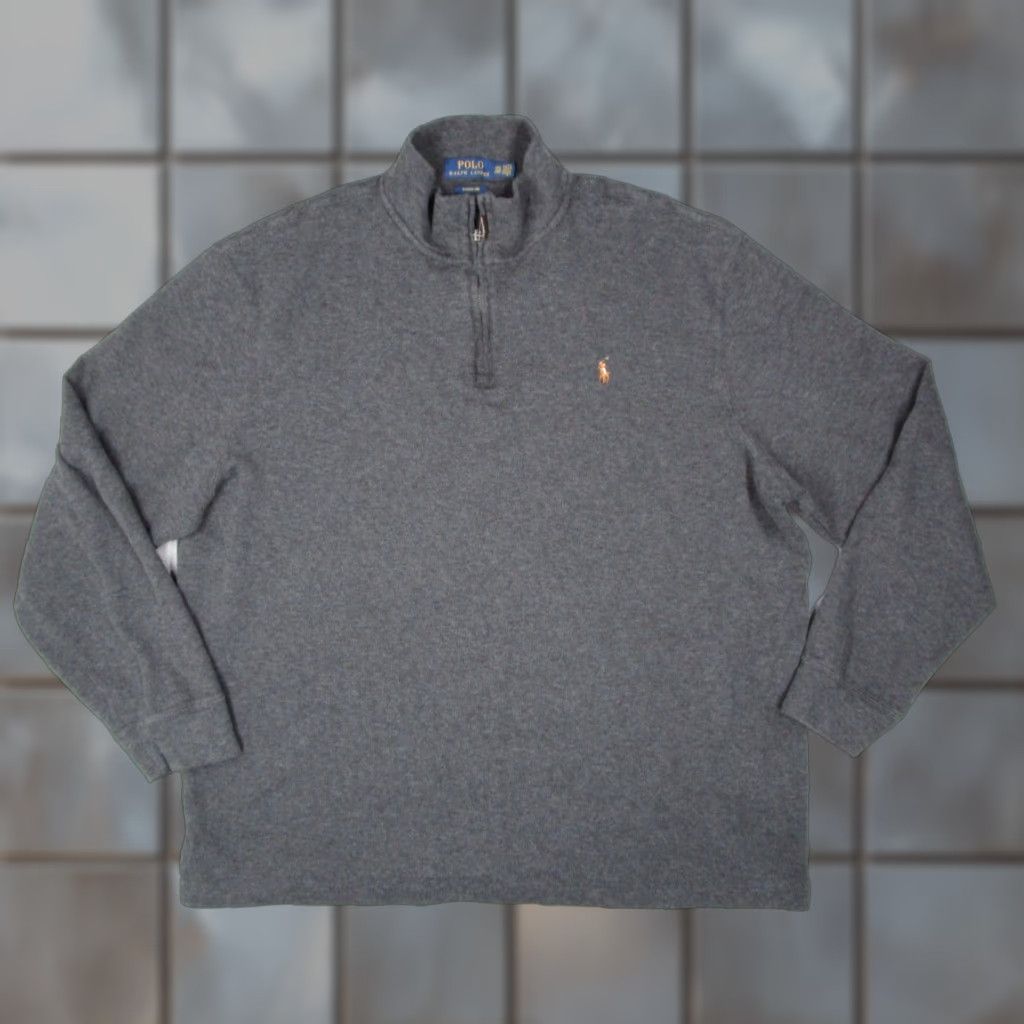 Polo Ralph Lauren Polo Ralph Lauren Sweater Mens 2XL Gray 1/4 Zip Knit Estate Rib Pony Size US XXL / EU 58 / 5 - 1 Thumbnail