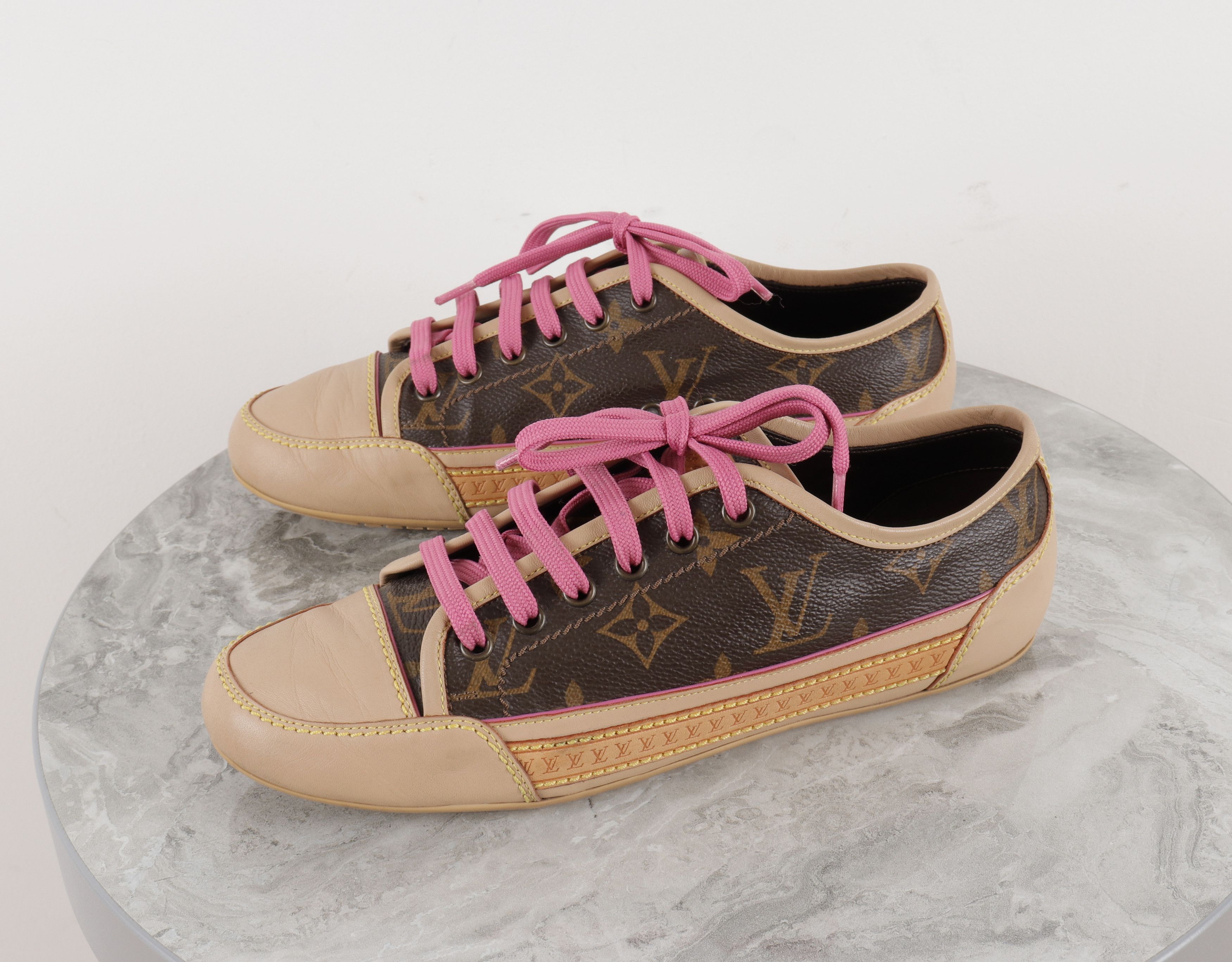 Louis Vuitton Louis Vuitton Leather Brown Monogram Sneakers Size US 6 / IT 36 - 1 Thumbnail