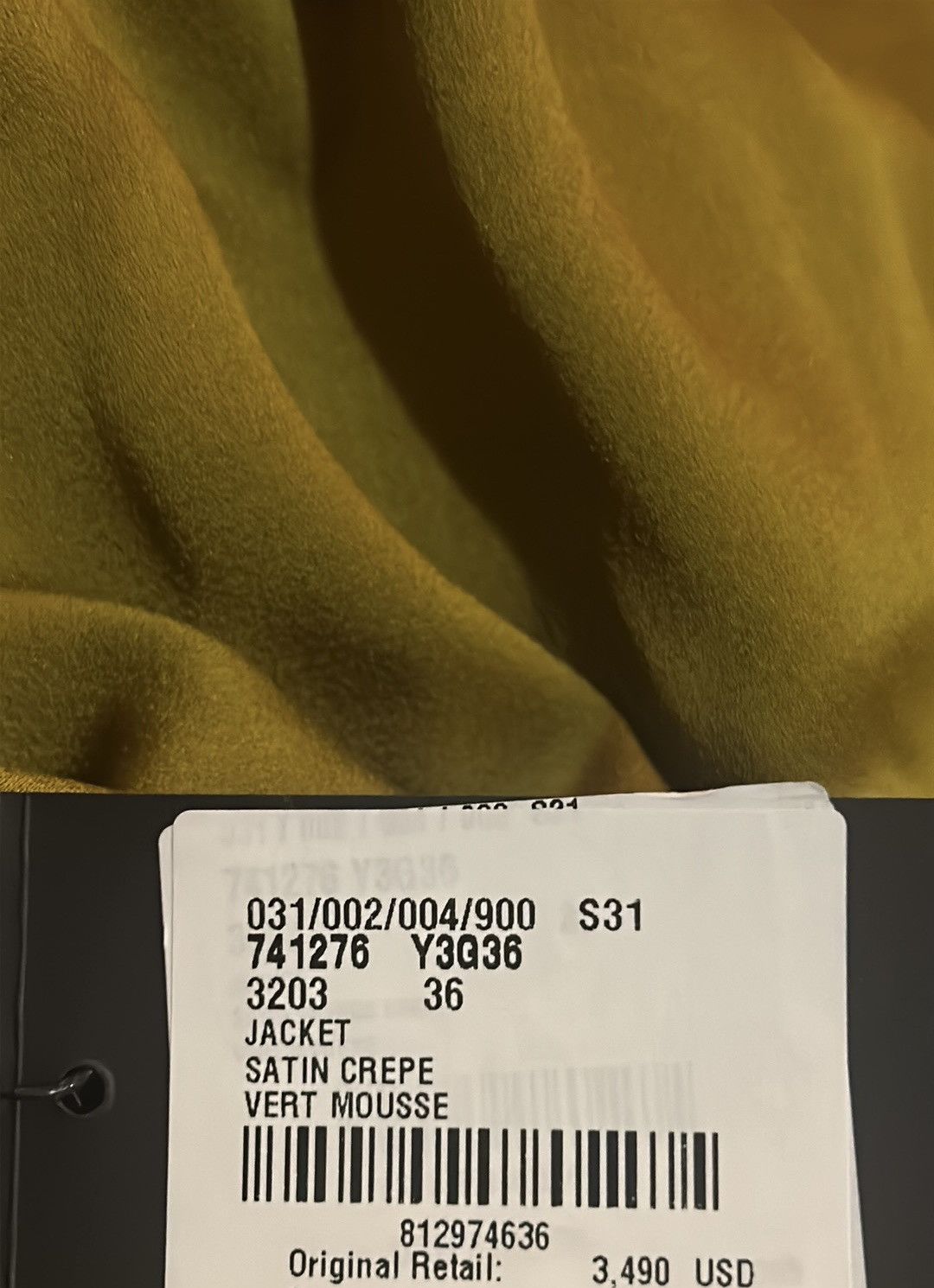 Saint Laurent Paris Saint Laurent Satin Crepe Belted Hooded Jacket Vert Mousse Size XS / US 0-2 / IT 36-38 - 7 Thumbnail