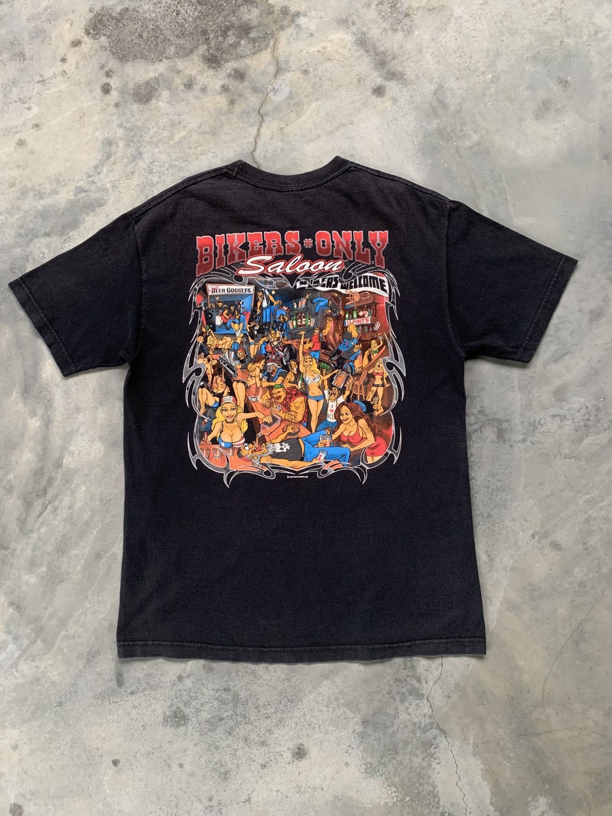 Vintage Vintage Saleem Bikers Saloon Only Erotic Nude Club Tshirt Size US L / EU 52-54 / 3 - 1 Thumbnail