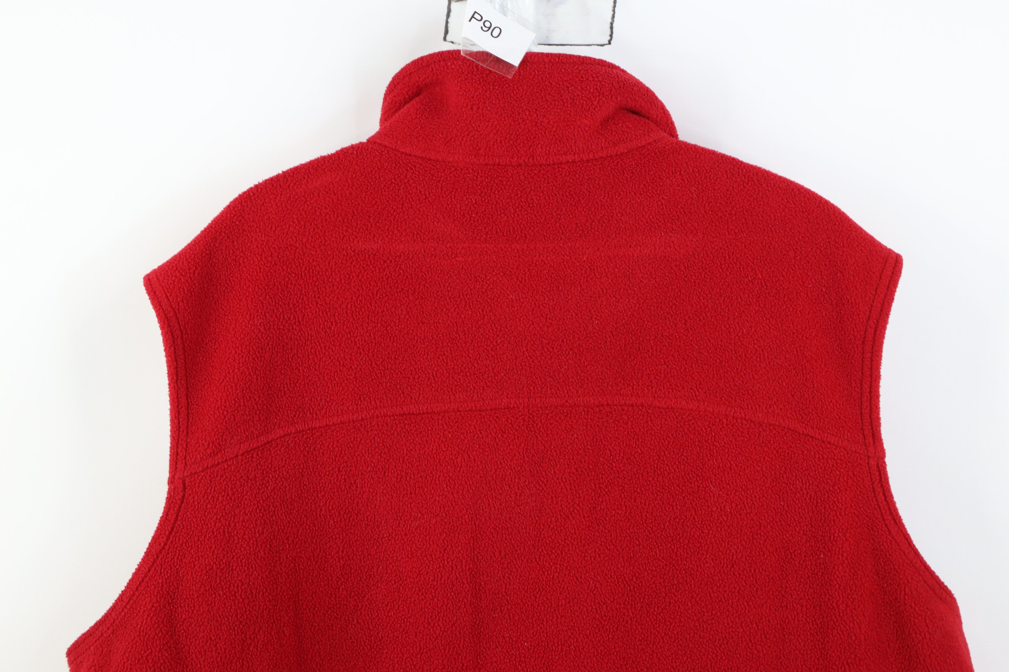 L.L. Bean Vintage 90s Y2K LL Bean Full Zip Fleece Vest Jacket Red Size XL / US 12-14 / IT 48-50 - 13 Thumbnail