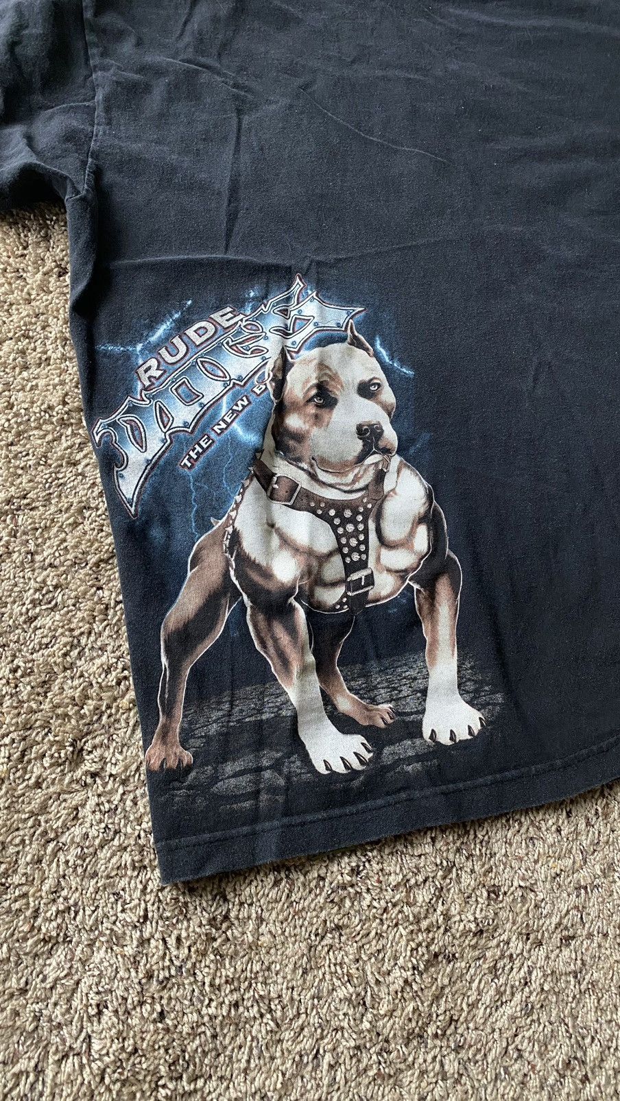 Band Tees × Rude × Vintage Vintage Rude DOGS Pitbull t shirt rare Size US XXL / EU 58 / 5 - 6 Thumbnail