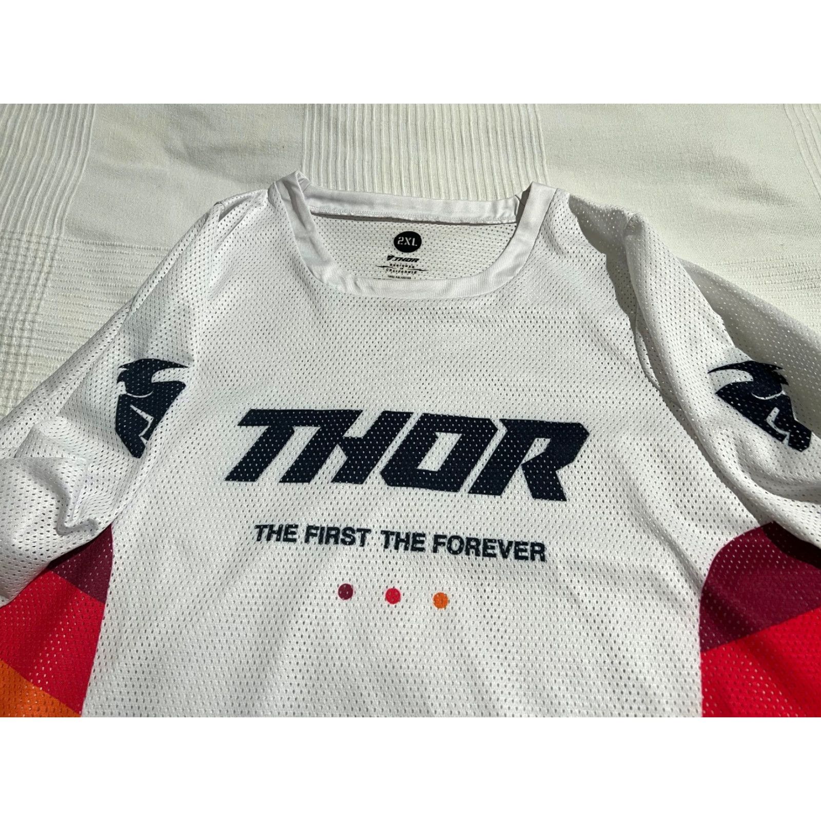Vintage **VINTAGE THOR WHITE 2XL MOTOCROSS T-SHIRT** User: Vintage THOR WHITE 2XL MOTOCROSS T-SHIRT Size US XXL / EU 58 / 5 - 5 Thumbnail