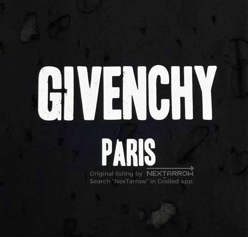 Givenchy Givenchy Black Large Destruction Letter Logo Short Sleeve Size US XXS / EU 40 - 5 Thumbnail