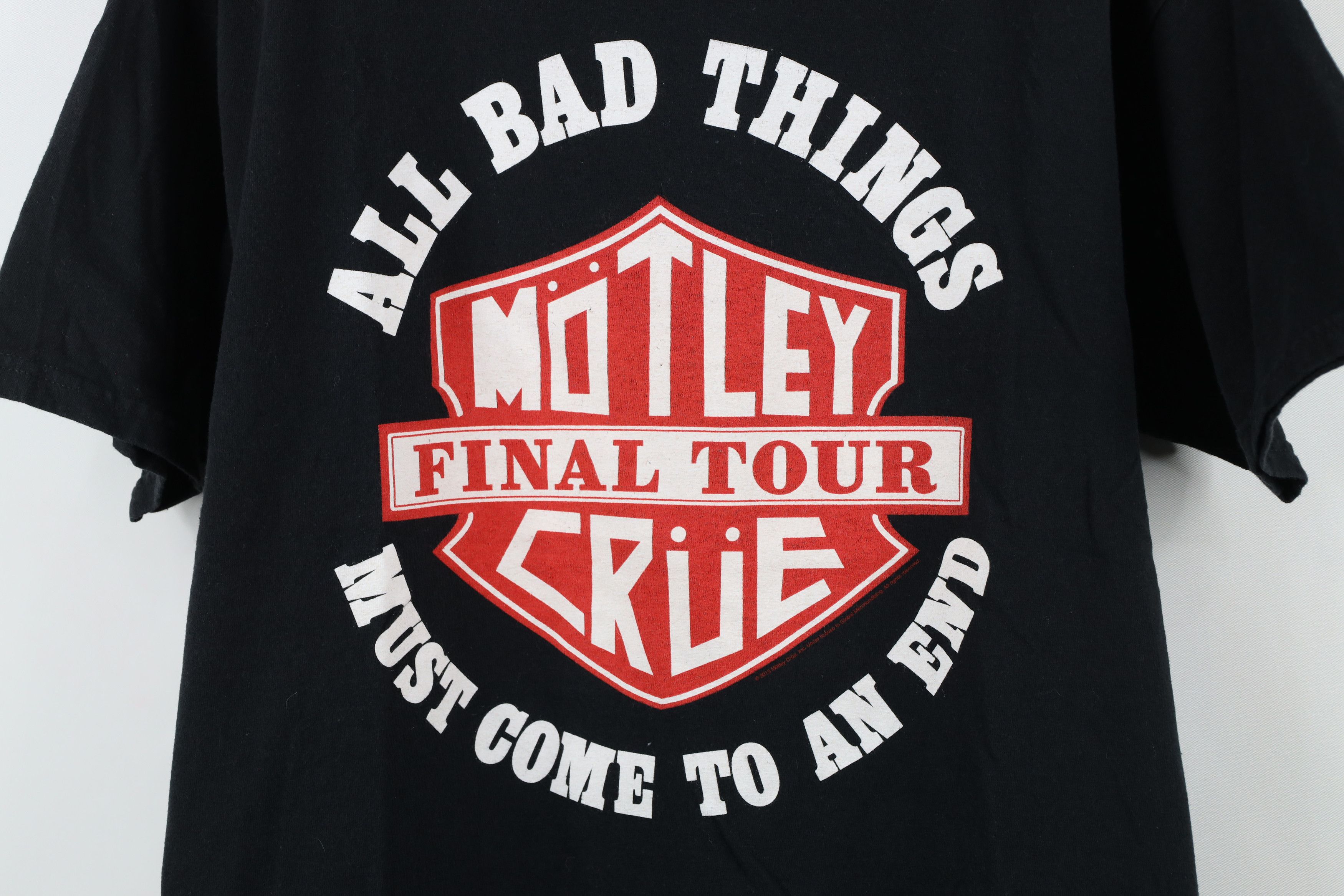 Vintage Vintage Y2K Bad Things Final Tour Motley Crue Band T-Shirt Size US L / EU 52-54 / 3 - 4 Thumbnail