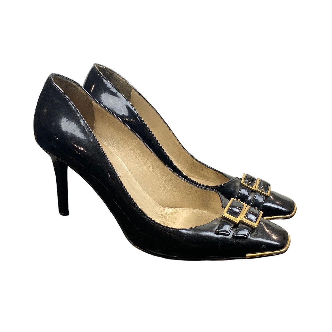Jimmy Choo Jimmy Choo Double Buckle Patent Leather Pumps Womens 38 US 8 Size US 8 / IT 38 - 1 Thumbnail