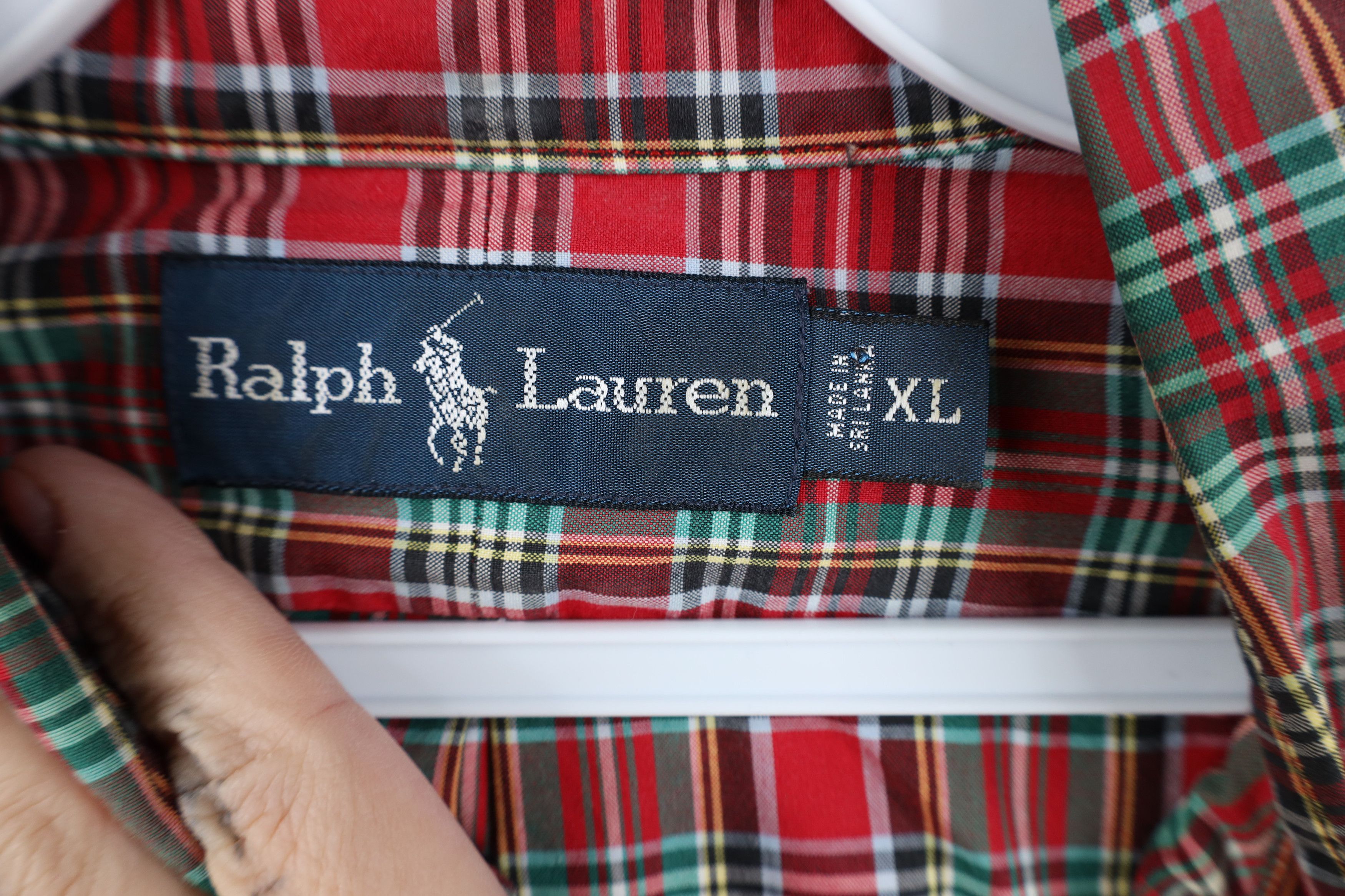 Ralph Lauren Vintage 90s Ralph Lauren Collared Down Shirt Rainbow Plaid Size US XL / EU 56 / 4 - 9 Thumbnail