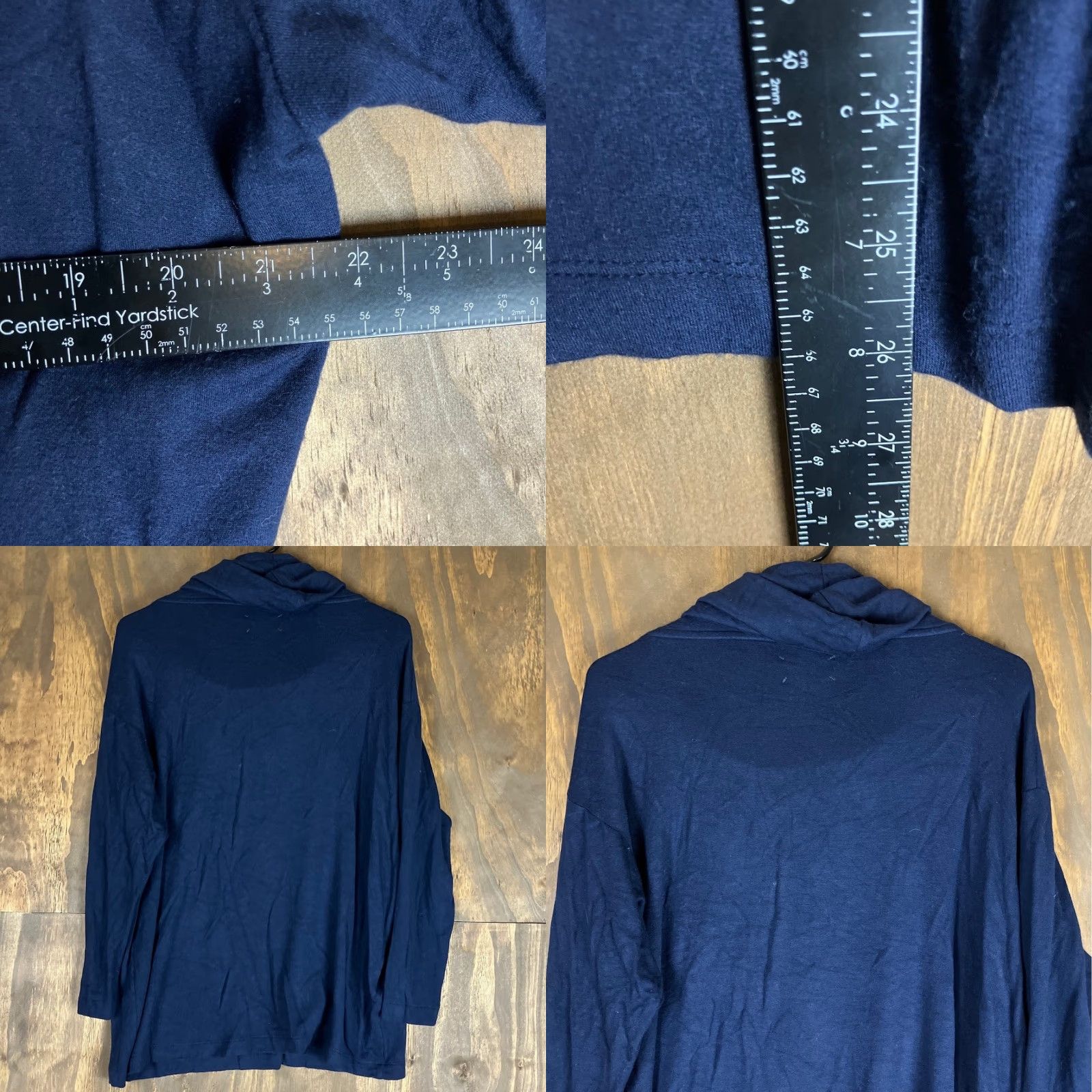 Lou & Grey Lou & Grey Womens Sweater Navy Blue Cowl Neck Long Sleeve XSmall Stretch Casual, Fall, Winter, Regular Fit, Pullover, Solid, Knit Size XS / US 0-2 / IT 36-38 - 8 Thumbnail