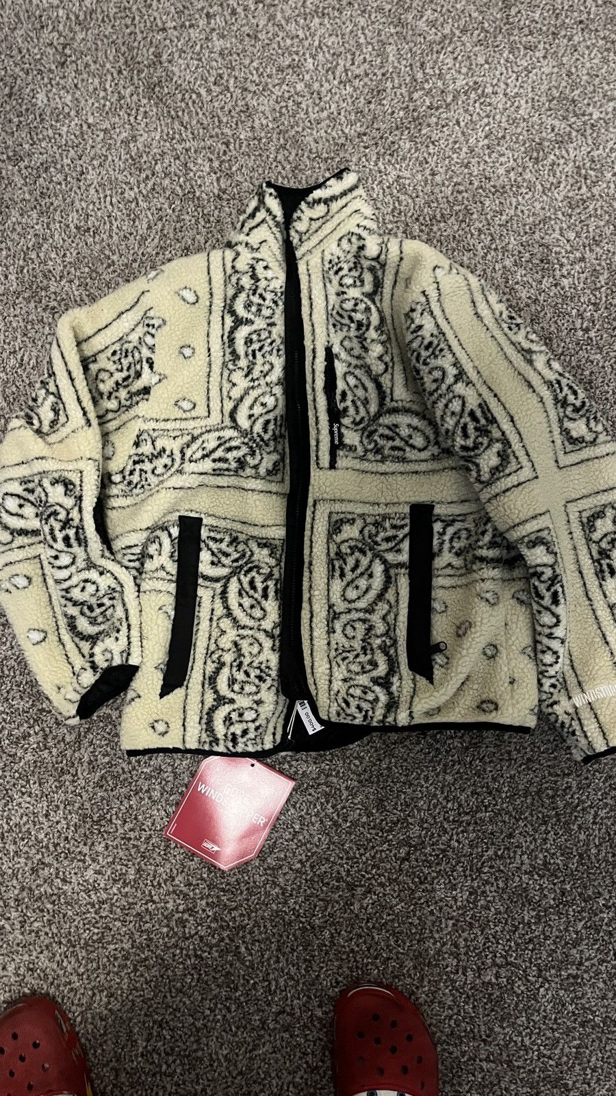 Supreme Bandana Fleece Reversible Tan
