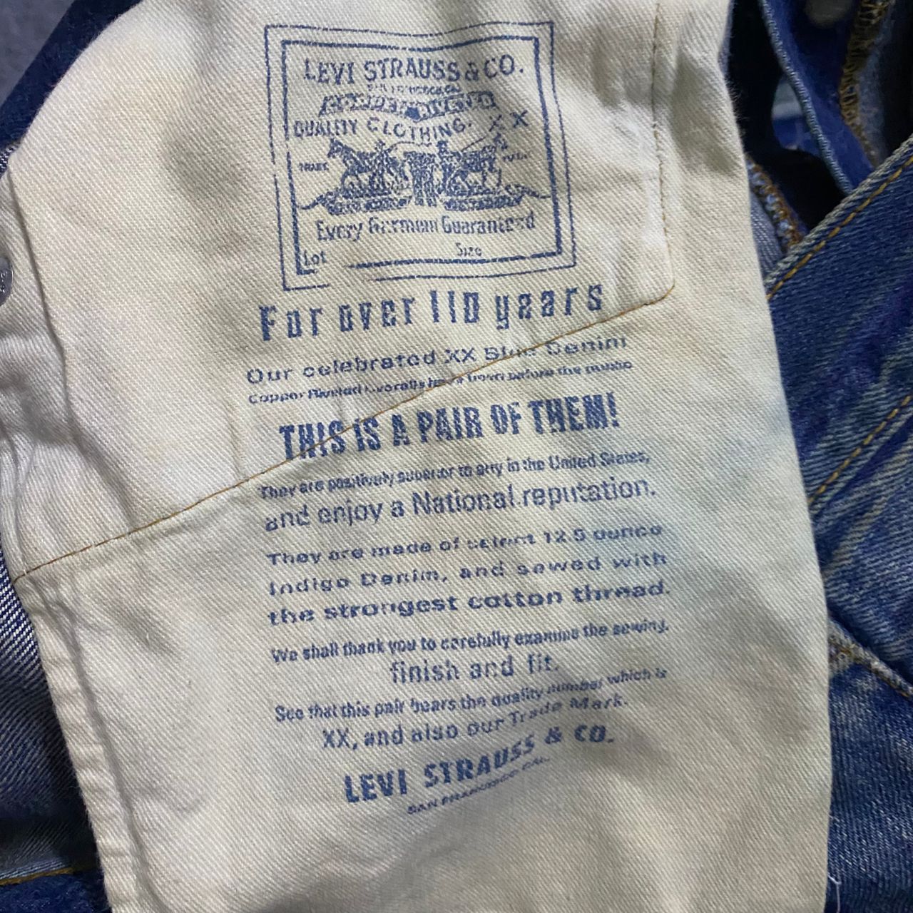 Levi's Vintage 90s Levis 501 Selvegde Patchwork Kurt Cobain Style Size US 33 - 11 Thumbnail