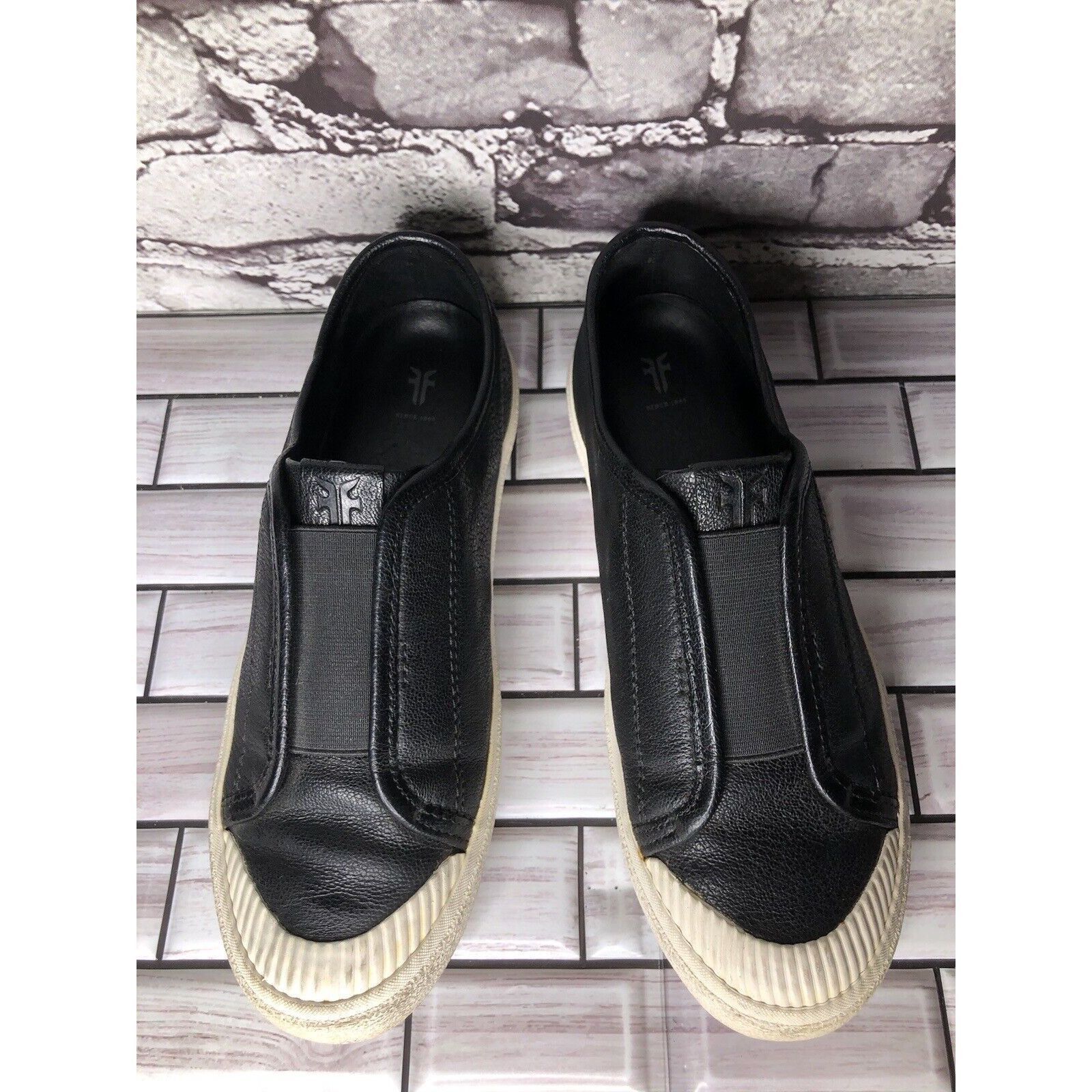 Frye Frye Black Leather Slip On Comfort Casual Sneakers Shoes Wom Size US 7 / IT 37 - 17 Thumbnail