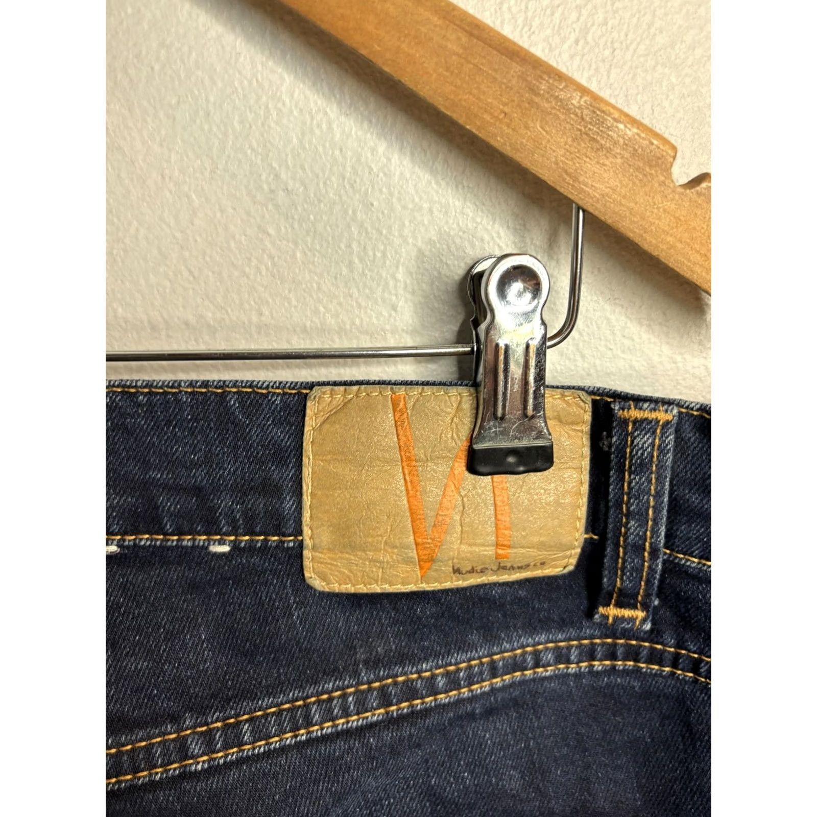 Nudie Jeans Nudie Jeans Co Jeans Mens 32x34 Denim Slim Fit Tapered Leg Dark Wash Faded Jeans Size US 32 / EU 48 - 3 Thumbnail