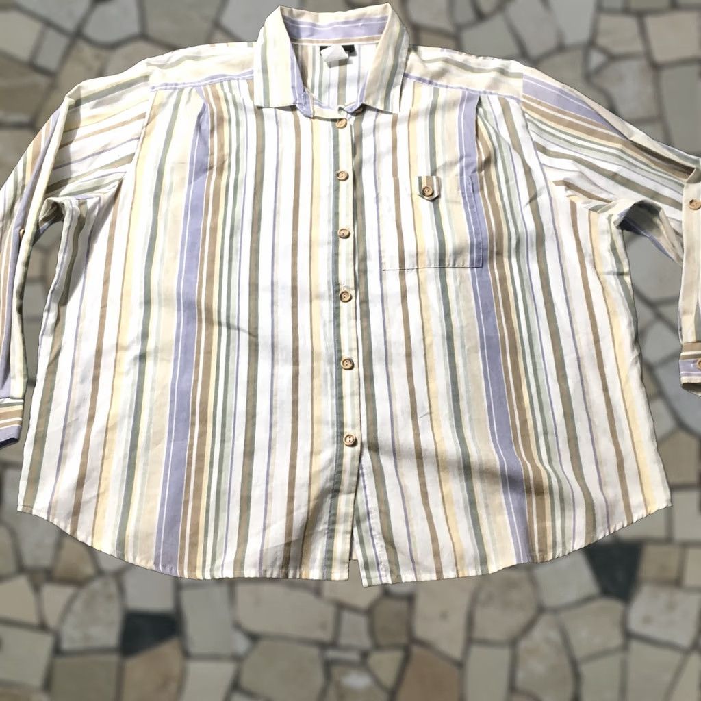 Vintage Tapestry Shirt Womens 3X Blue Floral Top Button Size Size XXL / US 16-18 / IT 52-54 - 1 Thumbnail