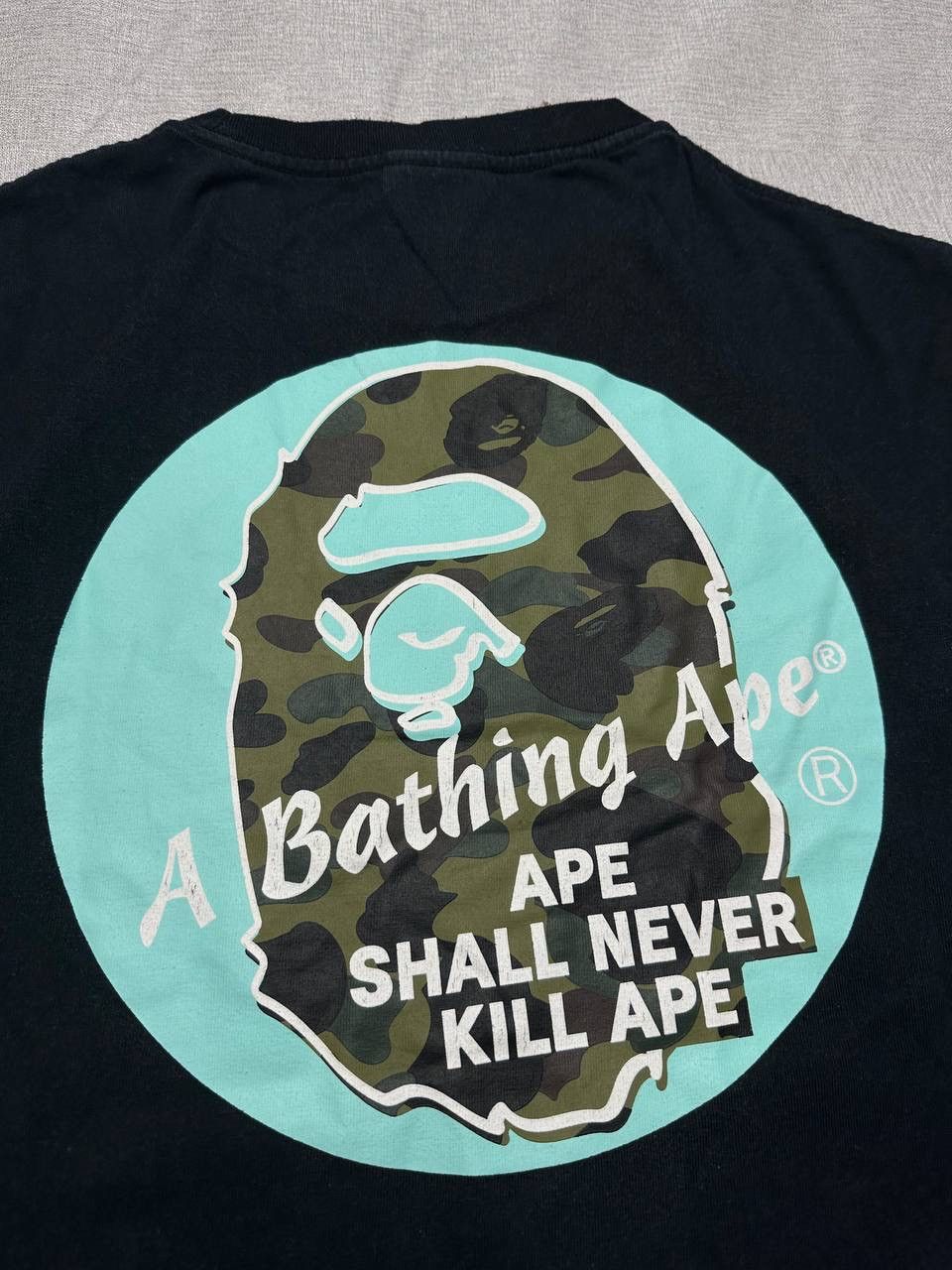 Bape BAPE Ape Shall Never Kill Ape Ape Head Tee Black Size US L / EU 52-54 / 3 - 7 Thumbnail