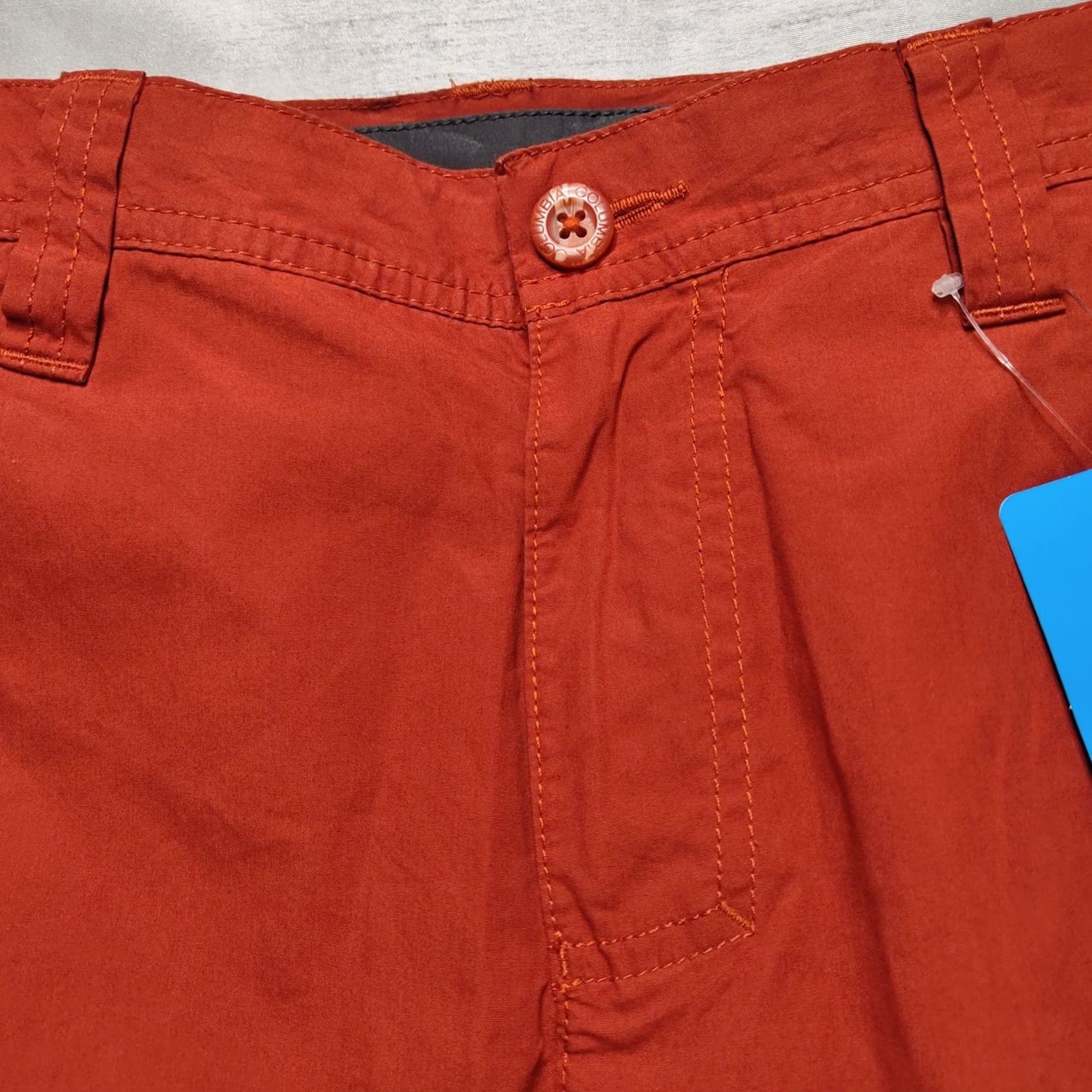 Vintage Columbia Men 30 Dark Sienna 100% Cotton 10" Washed Out Shorts NEW Similiar Brown Chino 30 Mens Size US 30 / EU 46 - 7 Thumbnail
