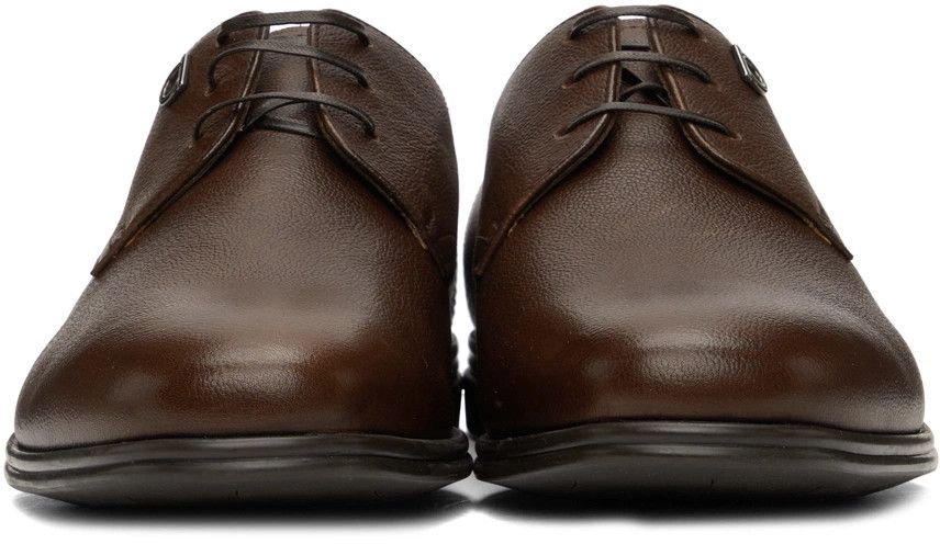 Salvatore Ferragamo o1s1rm0724 Spencer Derby Shoes in Brown Size US 11.5 / EU 44-45 - 3 Thumbnail