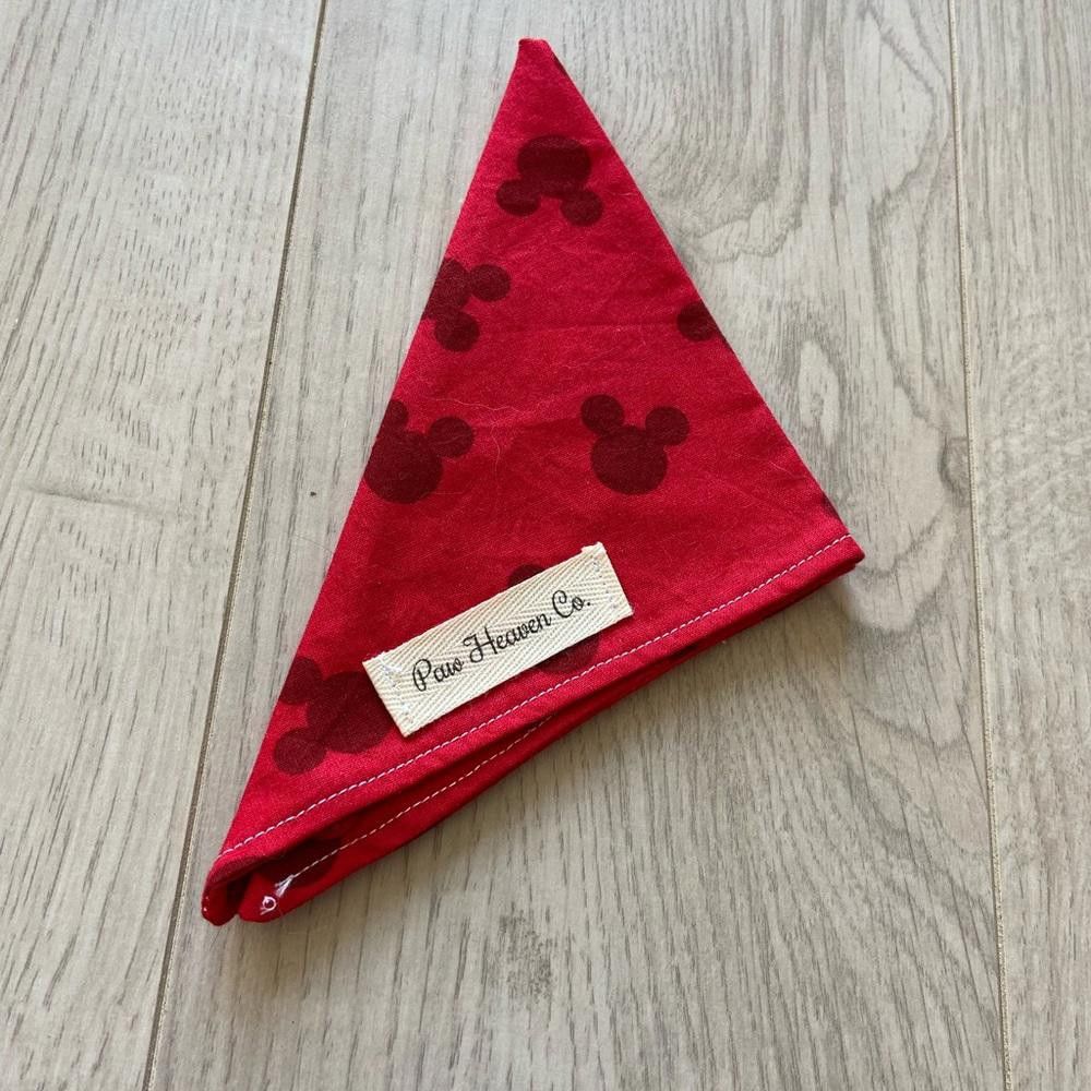 Designer Paw Heaven Co Red Mickie Mouse Dog Bandana Size ONE SIZE - 7 Thumbnail