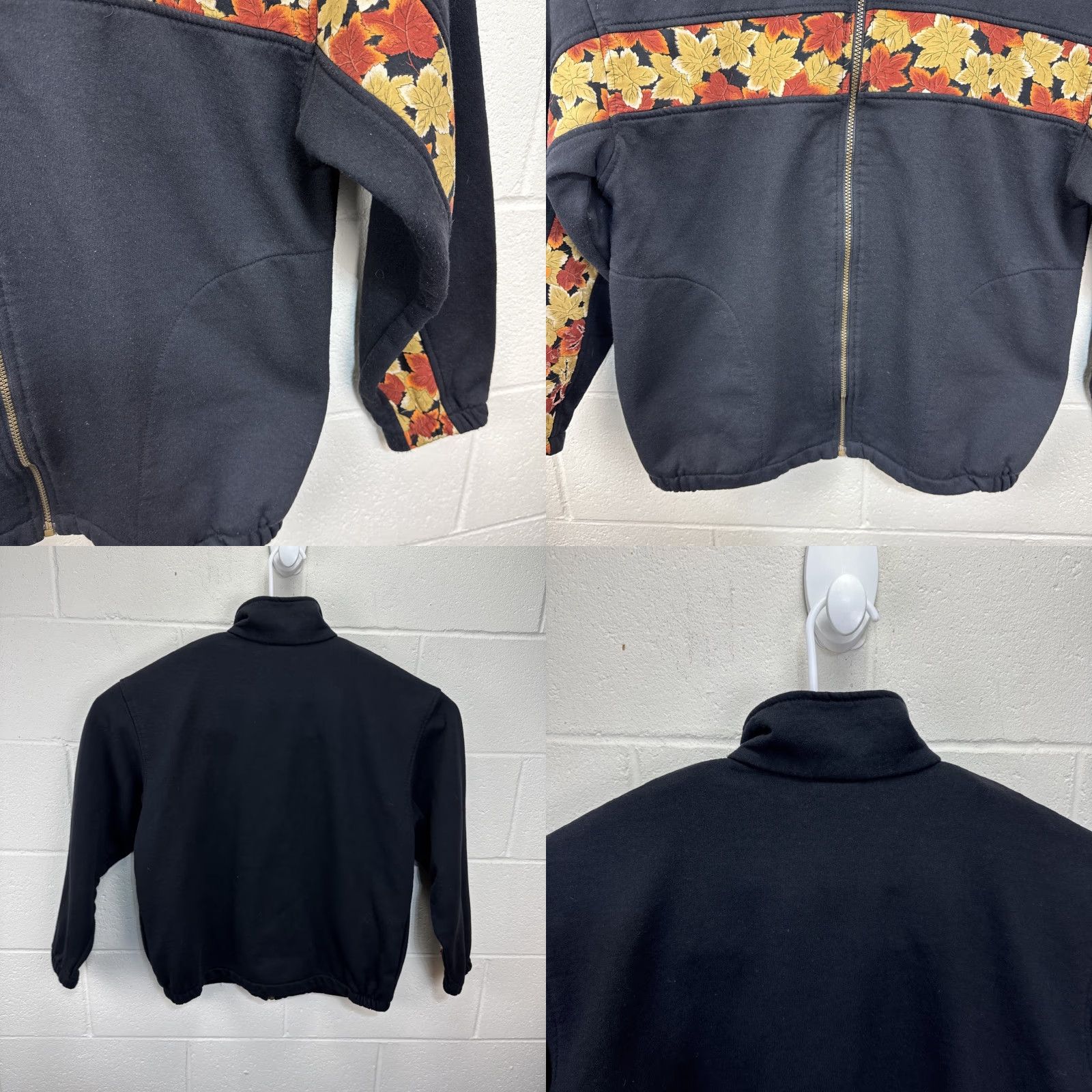 Vintage VINTAGE CityScape Sweater Sweatshirt Full Zip Knit Long Sleeve Unisex Adults M Black Fall 90s Maple Leaf Zip Pockets Logo Size US M / EU 48-50 / 2 - 8 Thumbnail