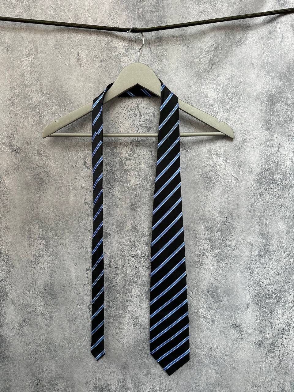 Ermenegildo Zegna Ermenegildo Zegna Tie Striped Black/Blue Silk Size ONE SIZE - 2 Thumbnail