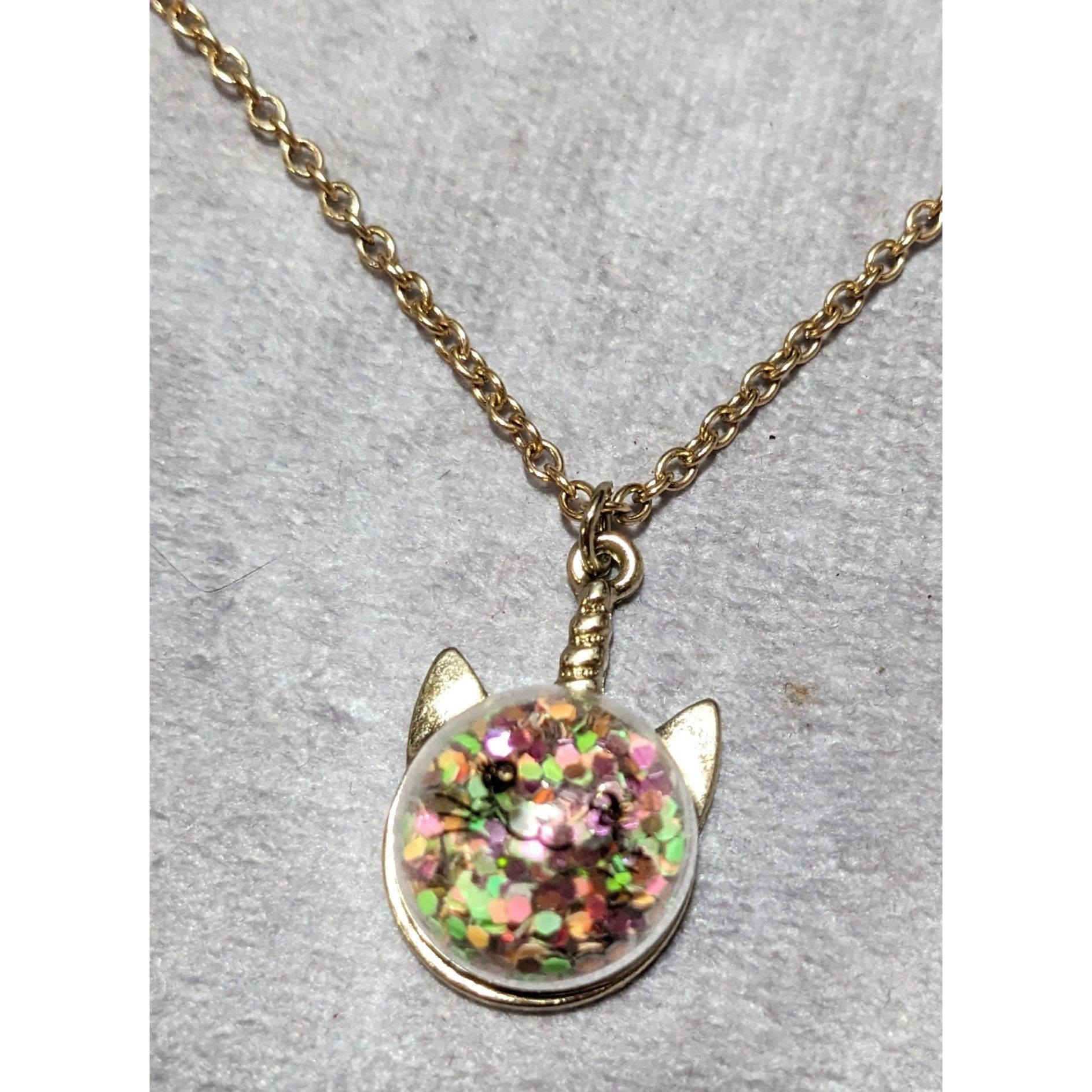 Other Rainbow Glitter Caticorn Necklace Size ONE SIZE - 15 Thumbnail