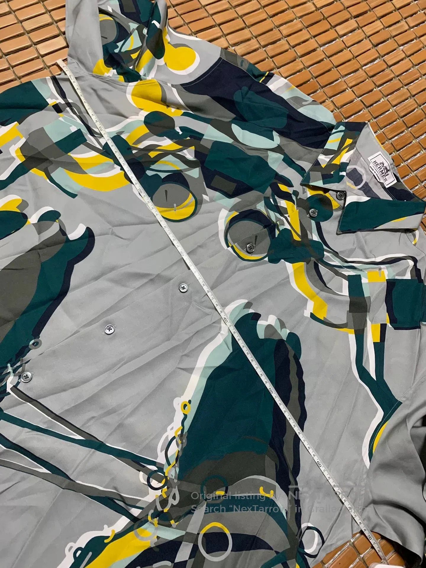 Hermes Hermes War Horse Print Silk Shirt. Size US XS / EU 42 / 0 - 7 Thumbnail