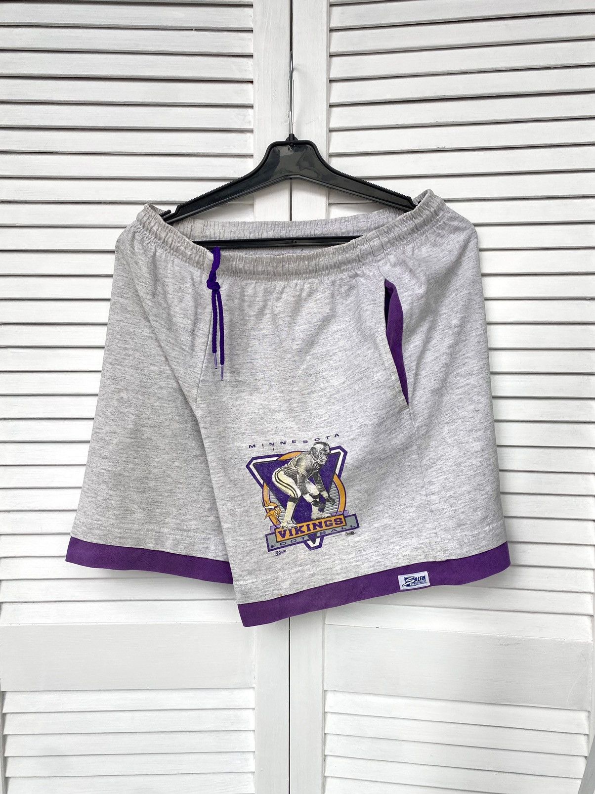 Salem Sportswear × Vintage Vintage Salem Sportswear Minnesota Vikings Football USA Size US 34 / EU 50 - 4 Thumbnail
