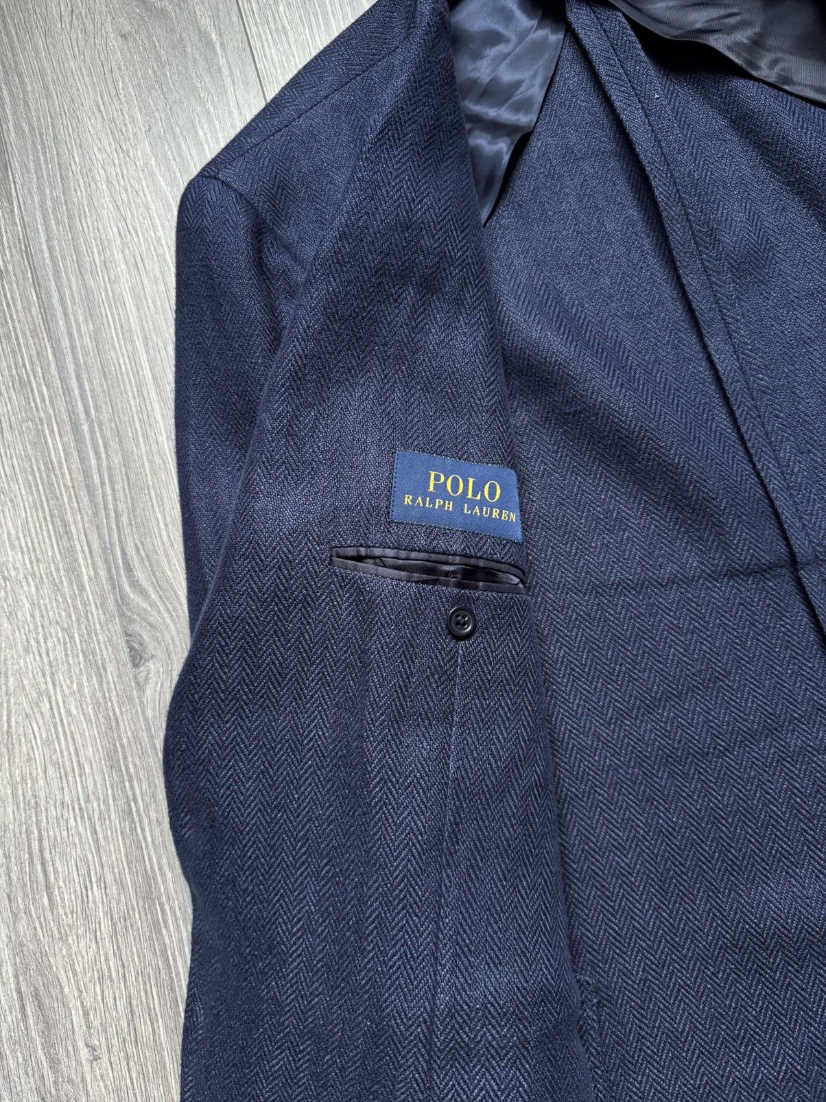 Polo Ralph Lauren Polo Ralph Lauren Herringbone Cotton Blazer 46R Size 46R - 6 Thumbnail