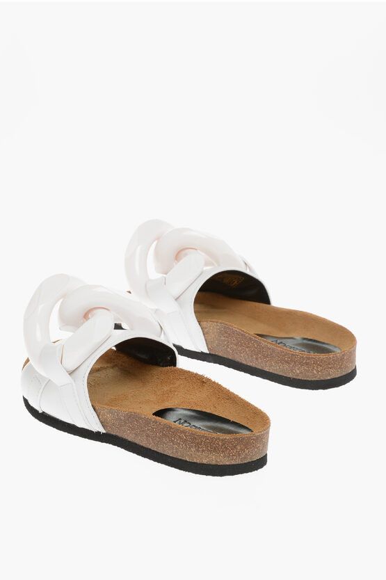 JW Anderson og1mm0624 Solid Leather Sandals in White Size US 6 / IT 36 - 3 Thumbnail