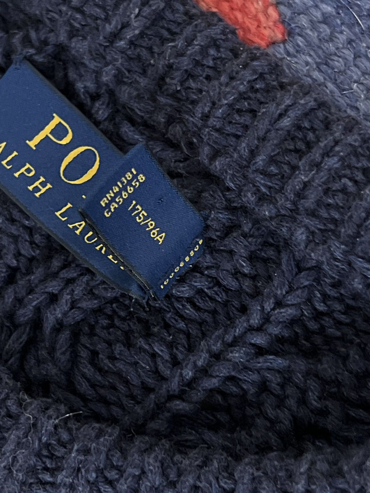 Polo Ralph Lauren Polo by Ralph Lauren Aran Heavy Knitted Indigo Sweater Size US L / EU 52-54 / 3 - 8 Thumbnail