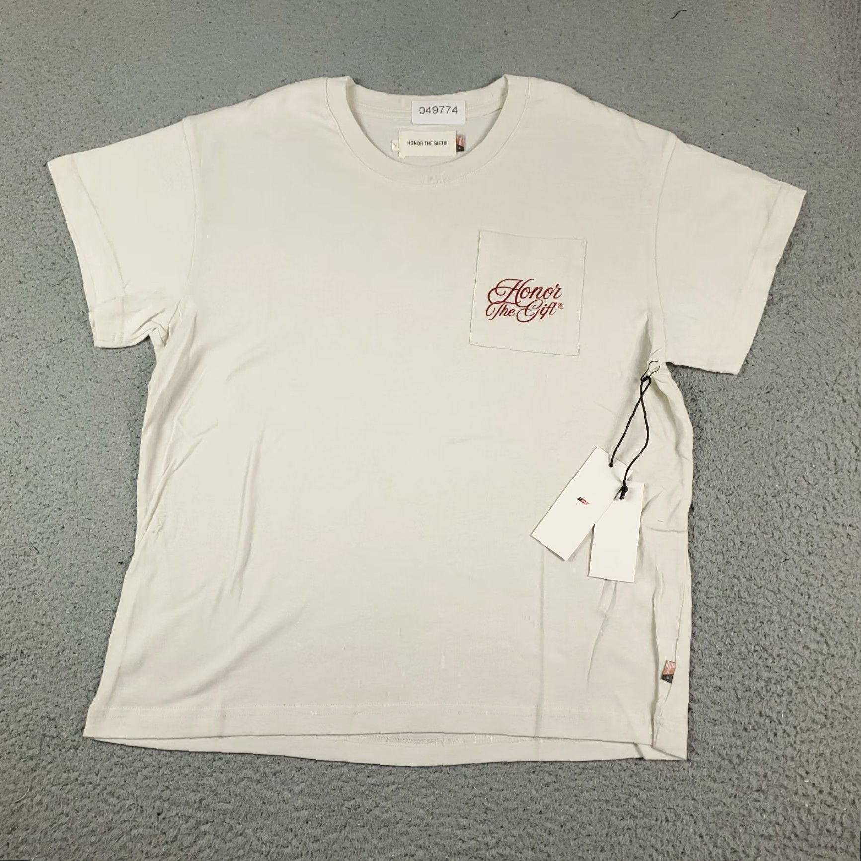 Honor the Gift VINTAGE Honor The Gift Men's T-Shirt Small Short Sleeve Graphic Cotton Beige Classic Modern Summer Size US S / EU 44-46 / 1 - 2 Thumbnail
