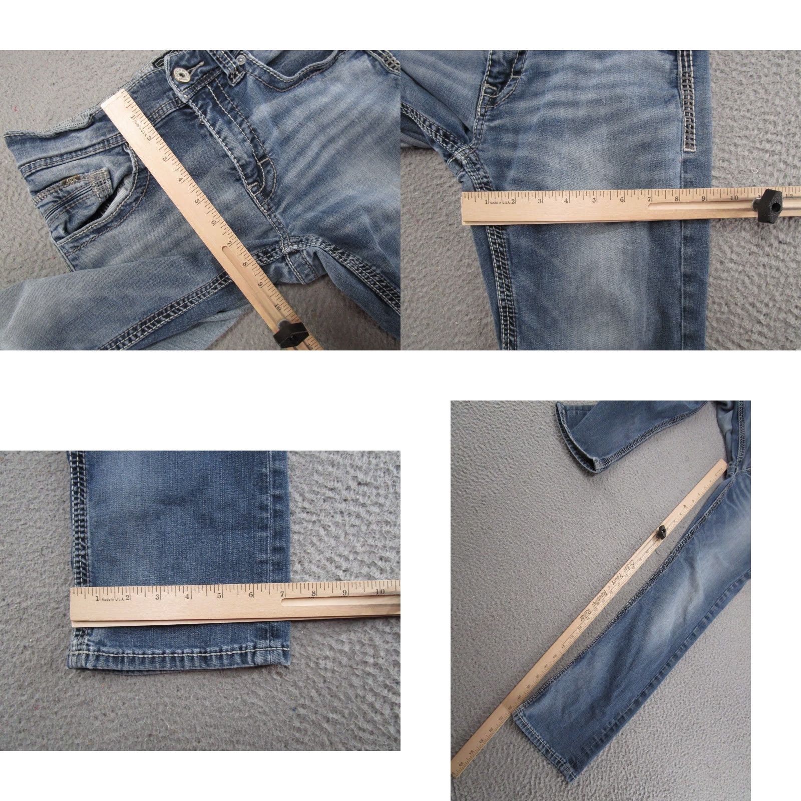 Buckle Black VINTAGE Buckle Black Fit No. 9 Straight Jeans Men's Size 30R Distressed Stretch Denim Size US 30 / EU 46 - 8 Thumbnail