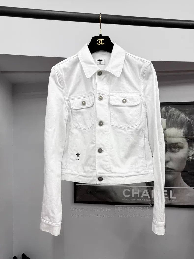 Dior Dior White denim back embroidered eight-pointed nautical d Size XS / US 0-2 / IT 36-38 - 1 Thumbnail