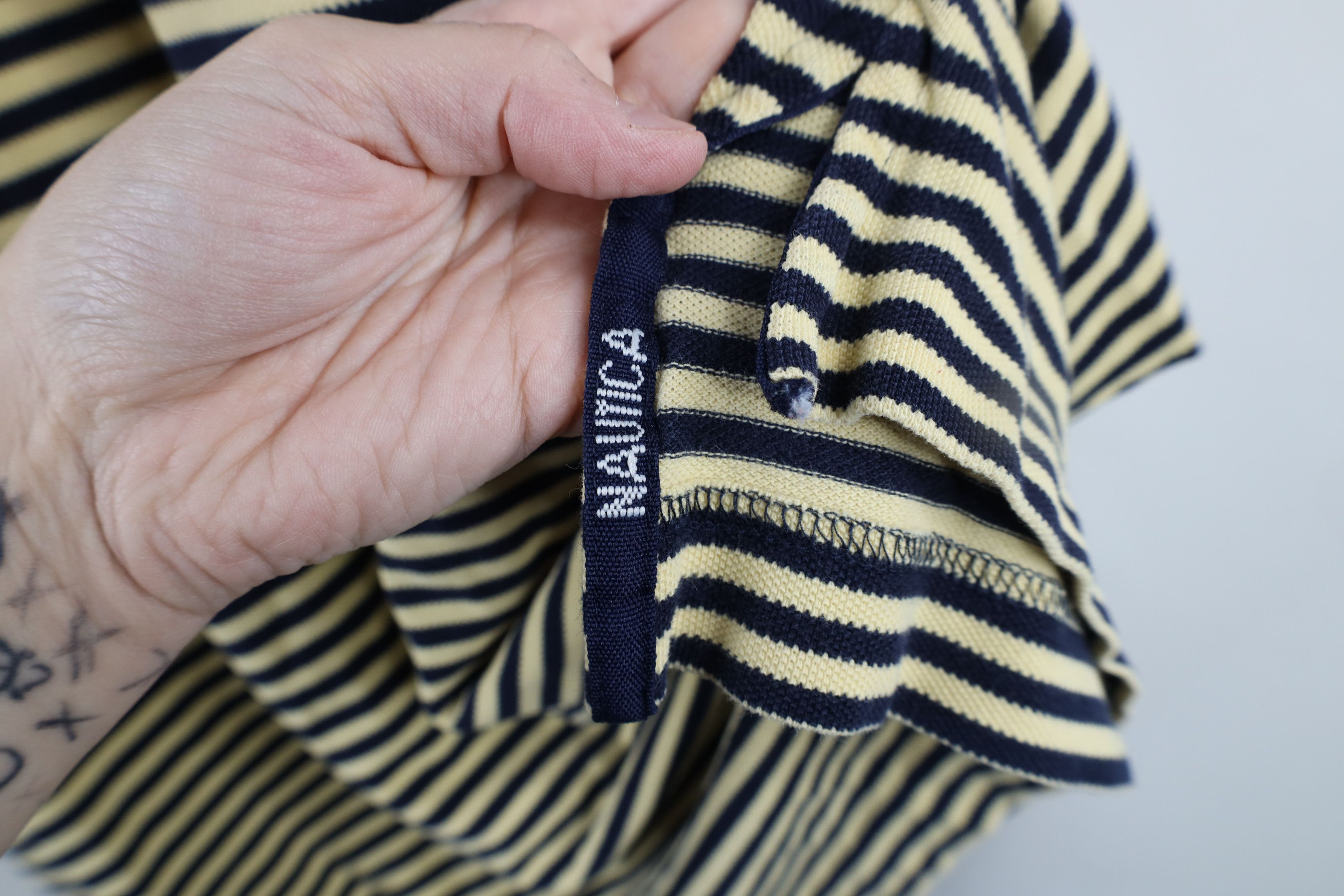 Nautica × Vintage Vintage 90s Nautica Sailboat Thermal Knit Golf Polo Shirt Size US XXL / EU 58 / 5 - 10 Thumbnail
