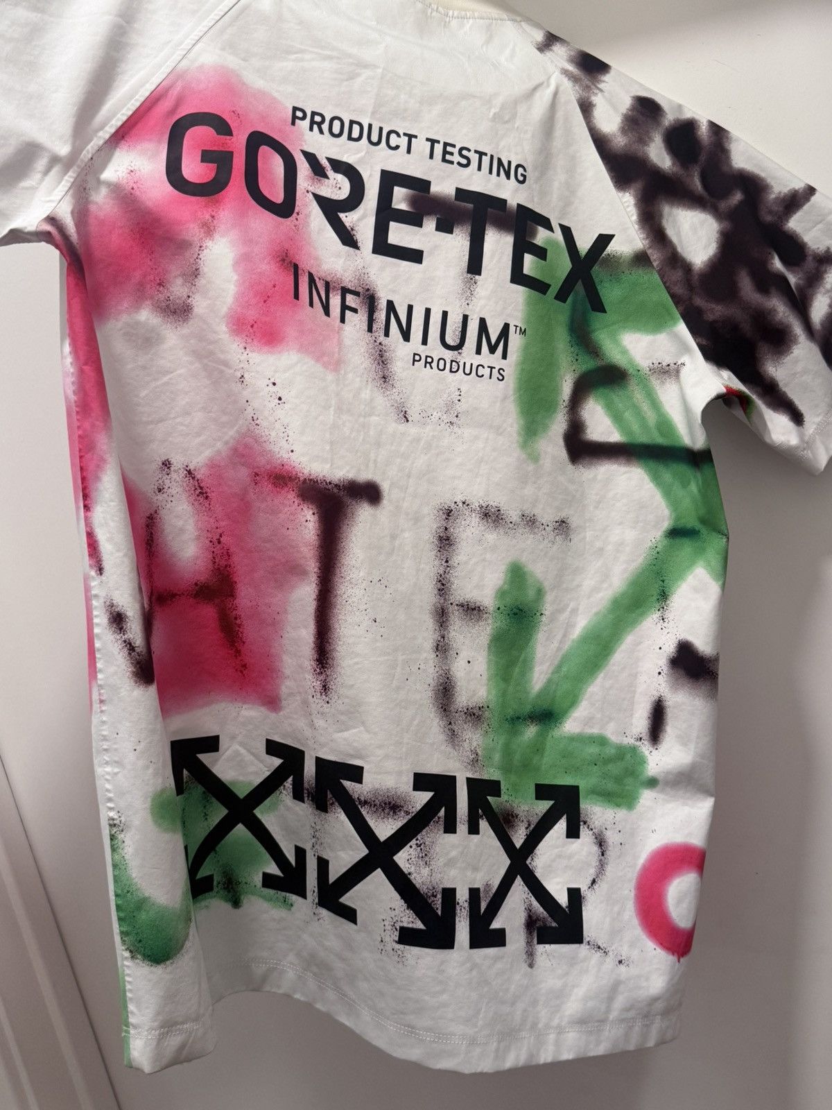 Off-White Rare OFF-WHITE Goretex Graffiti Print Shirt Gore Virgil Ablo Size US L / EU 52-54 / 3 - 7 Thumbnail