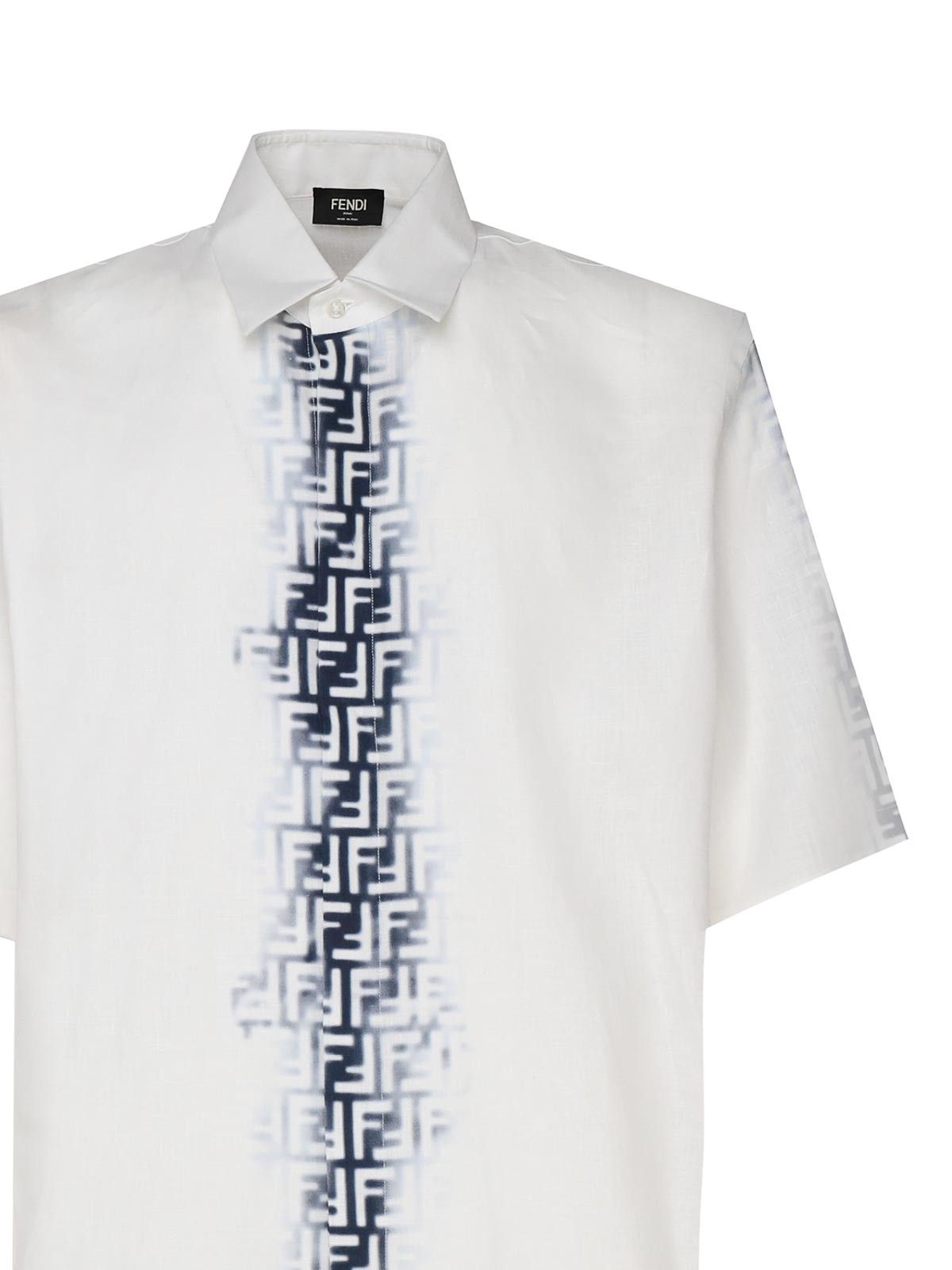 Fendi o1w1db10325 FS0795 Shirt in Blue & White Size US L / EU 52-54 / 3 - 3 Thumbnail