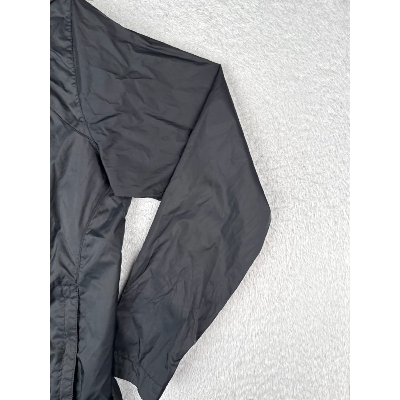 Vintage Columbia Jacket Women Medium Black Hooded Full Zip Windbreaker Nylon Shell Size M / US 6-8 / IT 42-44 - 6 Thumbnail