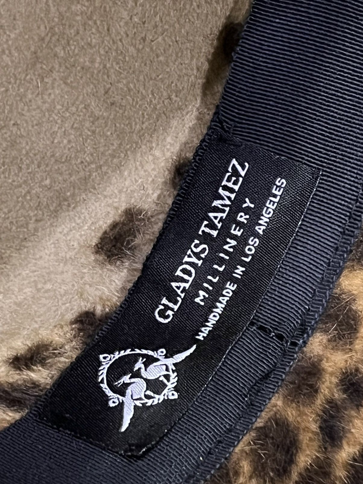 Designer × Handmade × Los Angeles Apparel 🔥GLADYS TAMEZ MILINERY Leopard Hat Handmade in Los Angeles Size ONE SIZE - 7 Thumbnail
