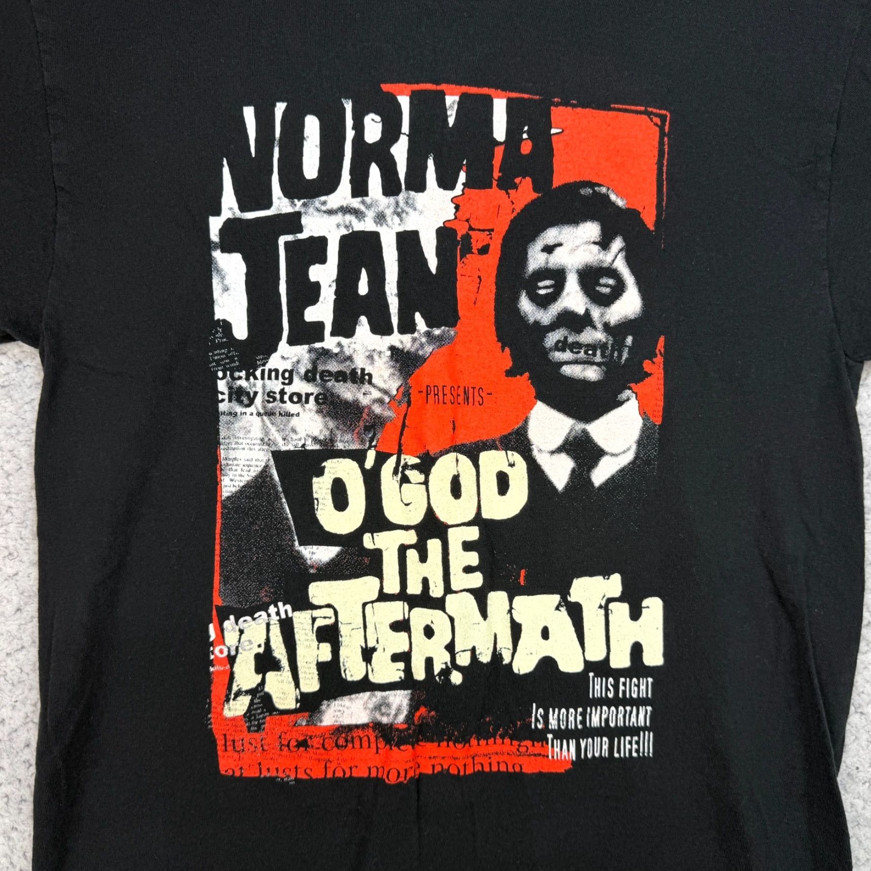 Hanes Norma Jean O’ God The Aftermath 2005 Metal Core Band Black T Shirt Small Size US S / EU 44-46 / 1 - 2 Thumbnail