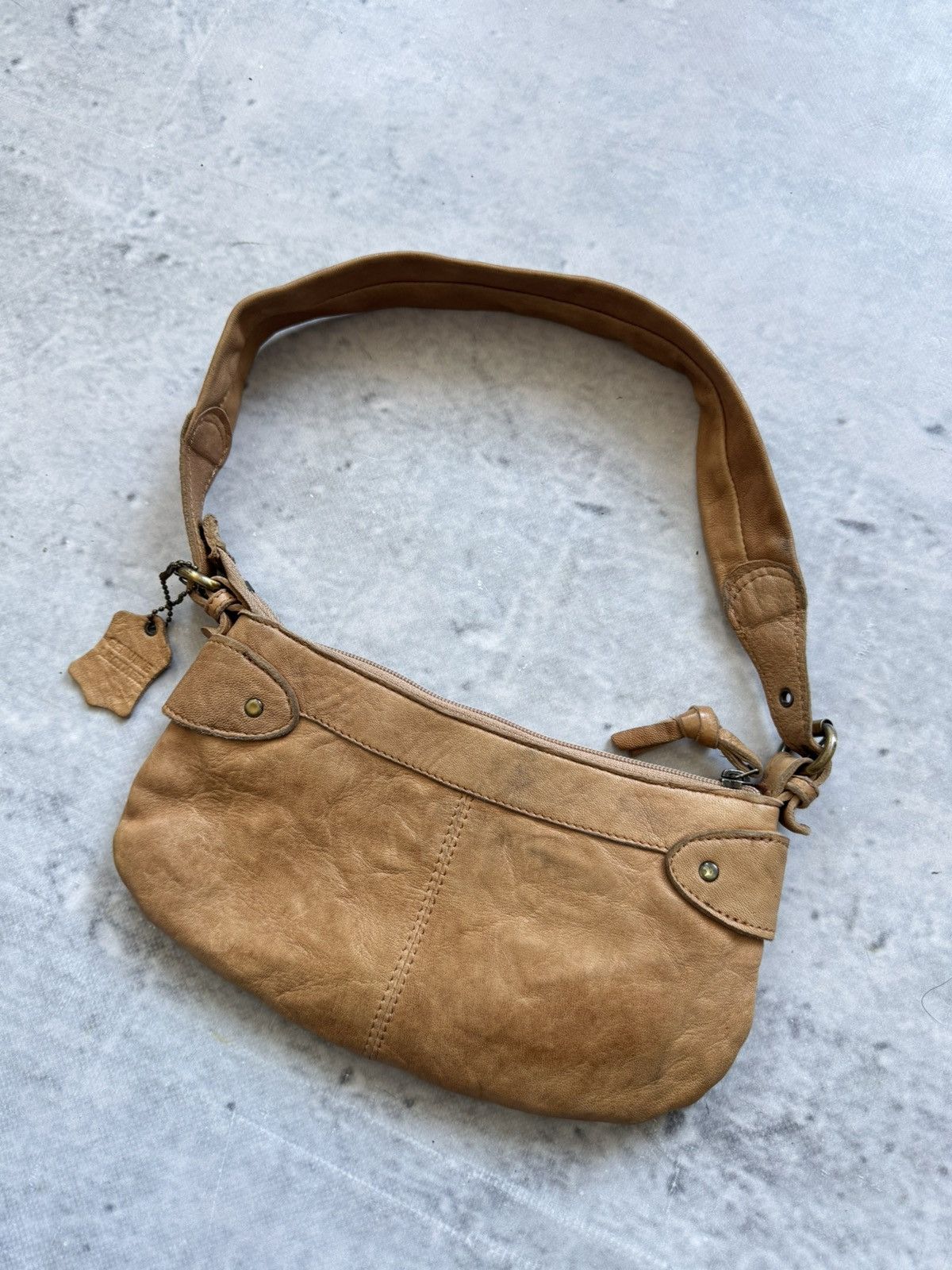 Genuine Leather Vintage brown 100% leather bag wmns Size ONE SIZE - 3 Thumbnail