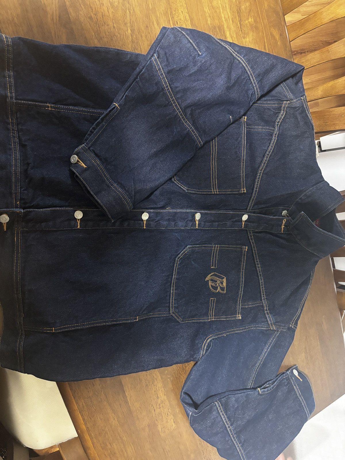 Ruff Ryders Ruff Ryders Dirty Dark Wash Raw Denim Jacket XXL Size US XXL / EU 58 / 5 - 1 Thumbnail