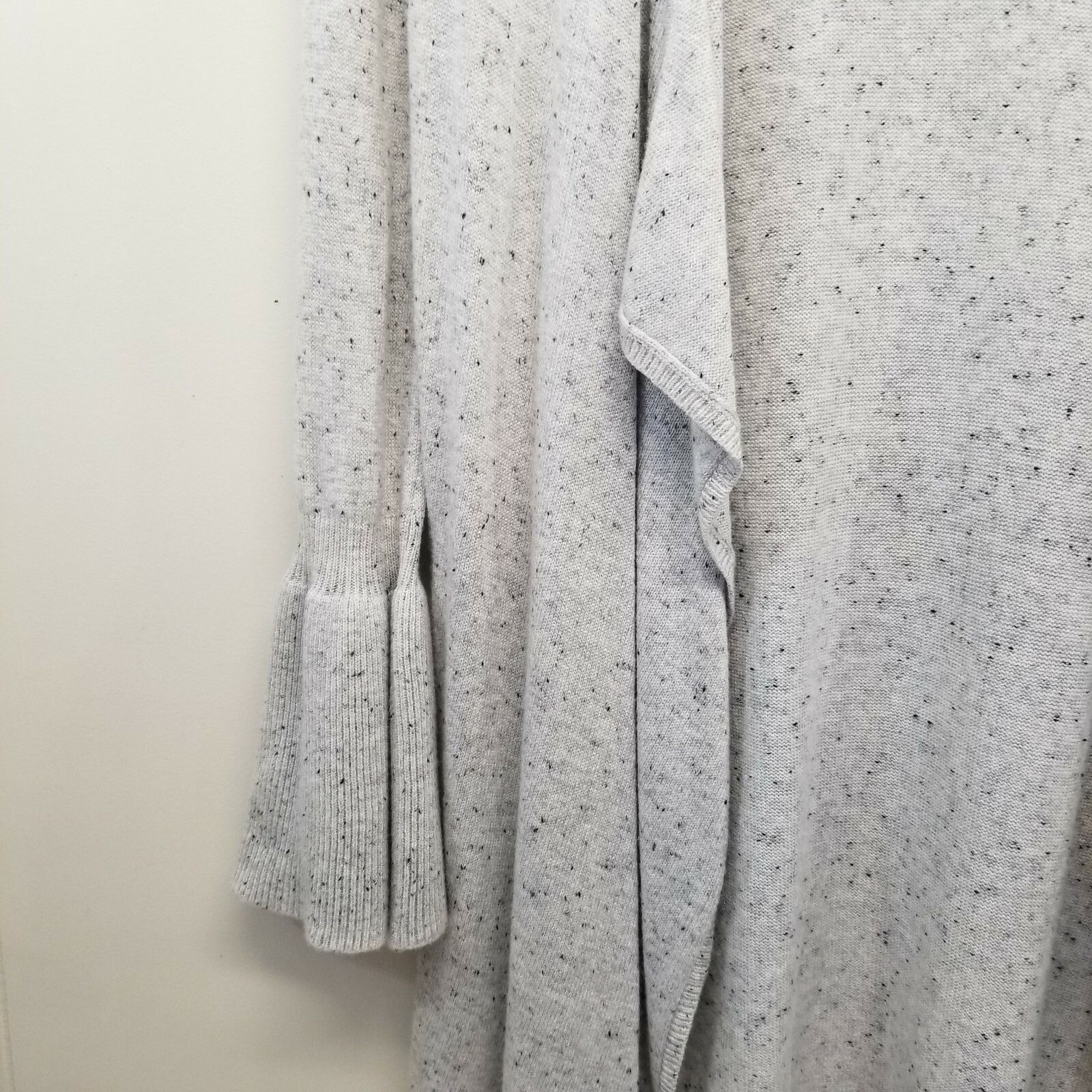 Anthropologie Moth XS Cardigan Sweater Gray Speckled Wool Cashmere Waterfa Size XS / US 0-2 / IT 36-38 - 5 Thumbnail